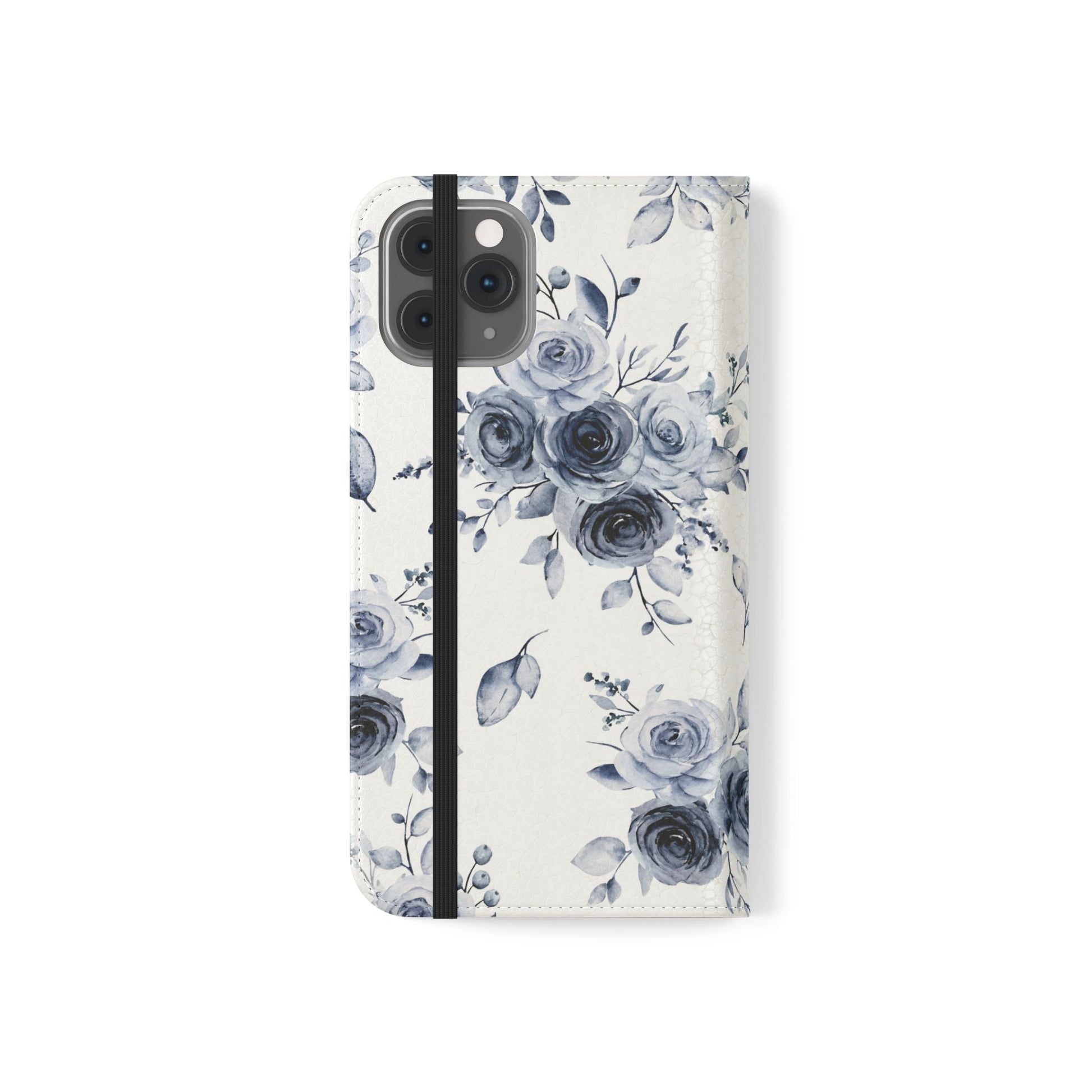 Blue Willow Rose iPhone Flip Case — Blue Willow Rose Collection | Southern Belle & Sea™ - Southern Belle & Sea