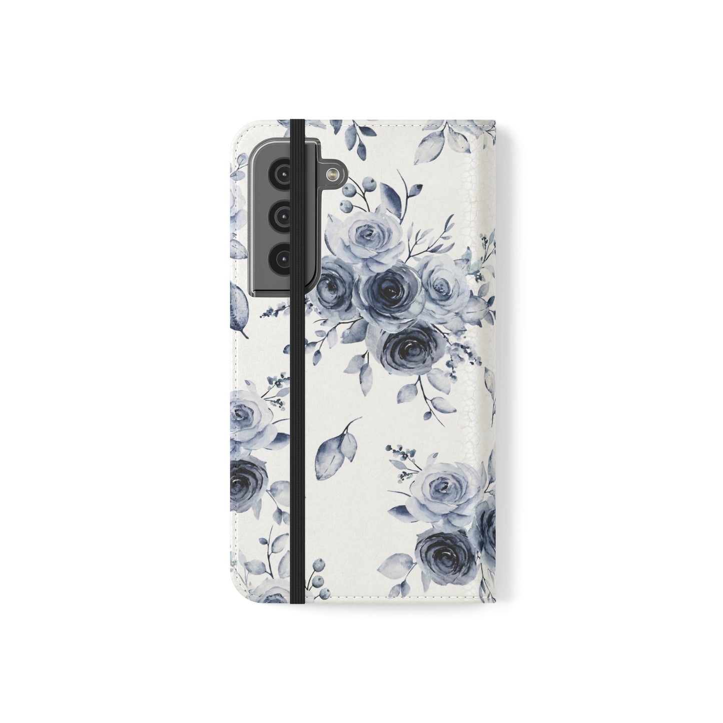 Blue Willow Rose iPhone Flip Case — Blue Willow Rose Collection | Southern Belle & Sea™ - Southern Belle & Sea