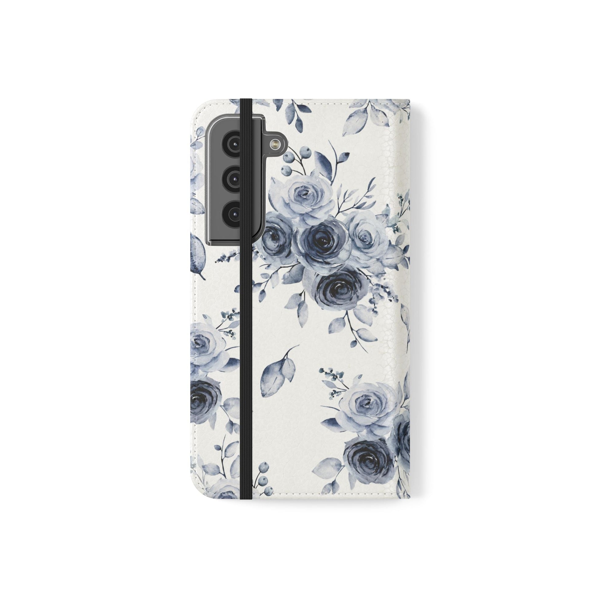 Blue Willow Rose iPhone Flip Case — Blue Willow Rose Collection | Southern Belle & Sea™ - Southern Belle & Sea