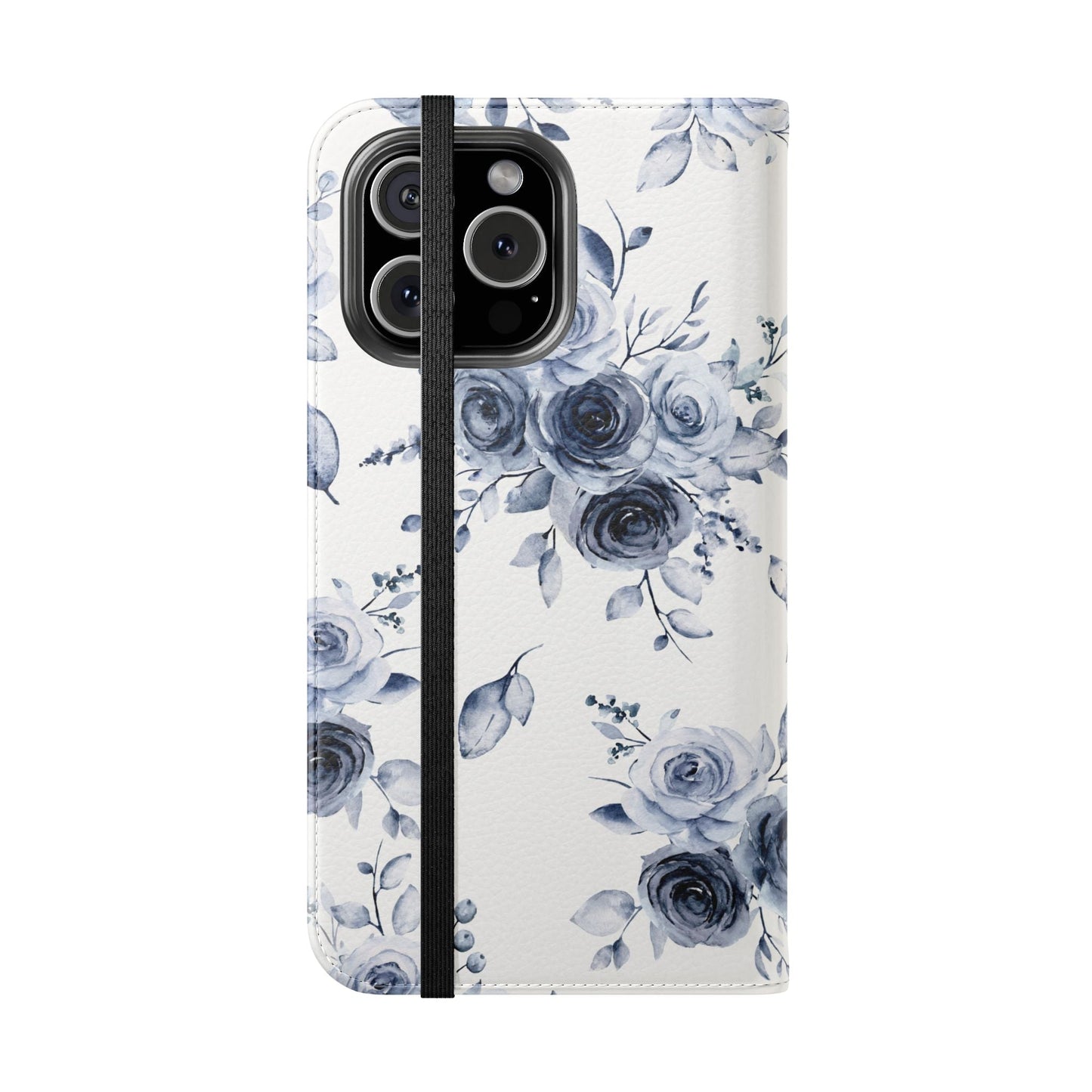 Blue Willow Rose iPhone Flip Case — Blue Willow Rose Collection | Southern Belle & Sea™ - Southern Belle & Sea