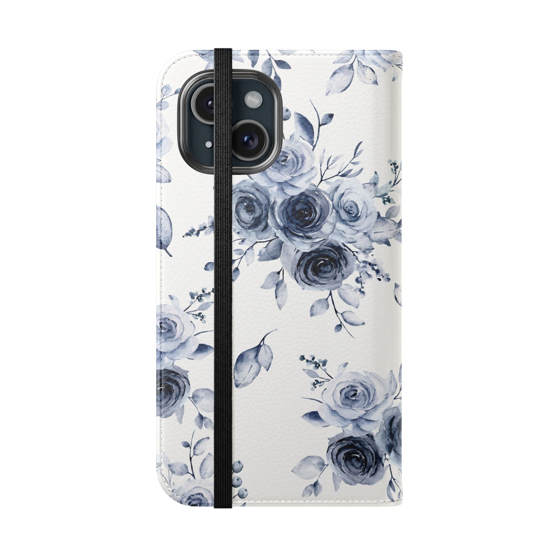 Blue Willow Rose iPhone Flip Case — Blue Willow Rose Collection | Southern Belle & Sea™ - Southern Belle & Sea