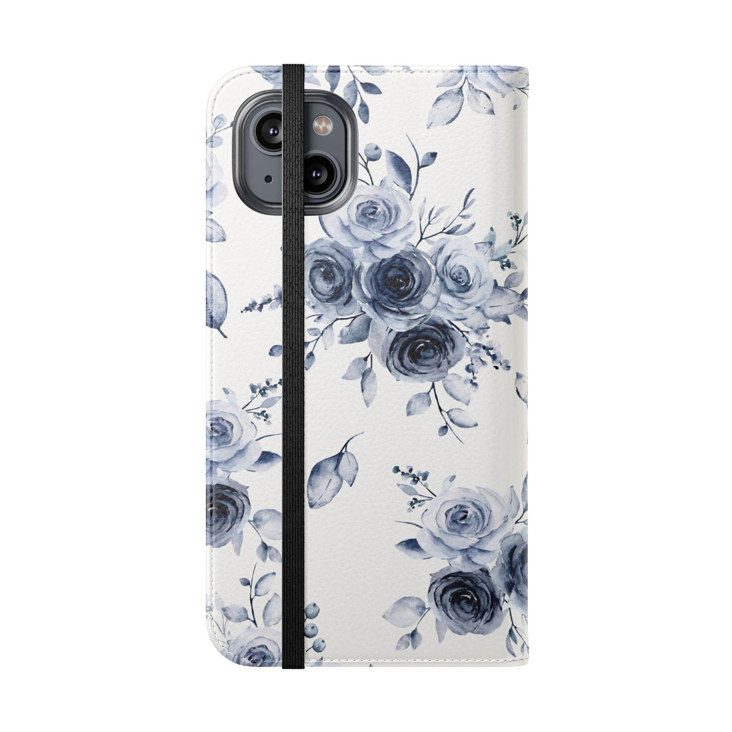 Blue Willow Rose iPhone Flip Case — Blue Willow Rose Collection | Southern Belle & Sea™ - Southern Belle & Sea