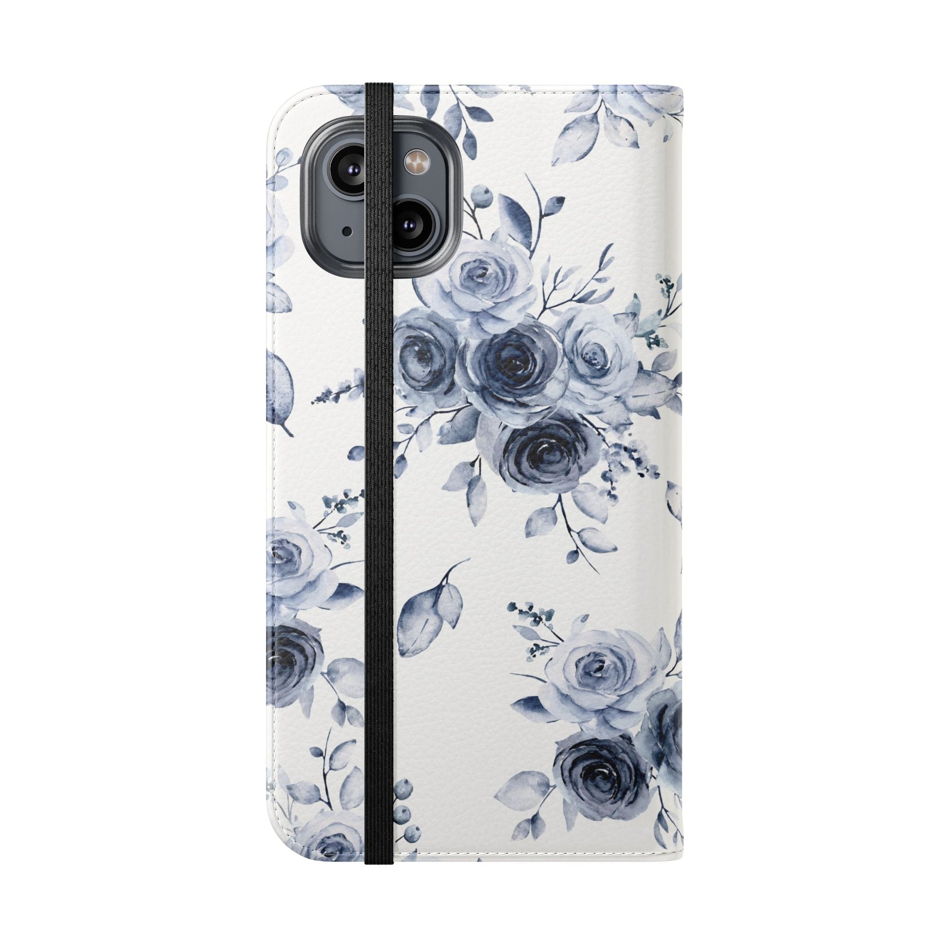 Blue Willow Rose iPhone Flip Case — Blue Willow Rose Collection | Southern Belle & Sea™ - Southern Belle & Sea