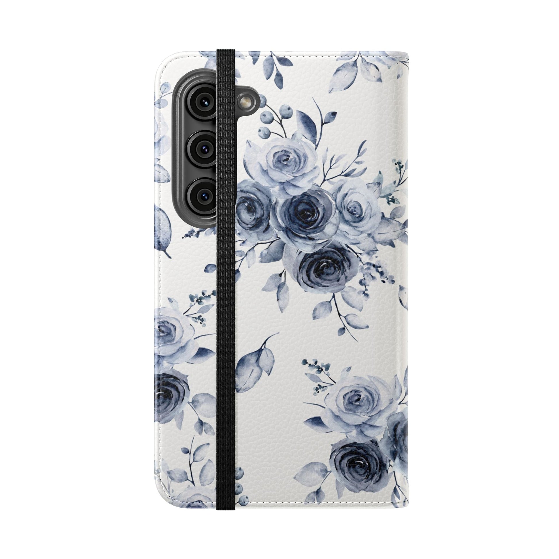 Blue Willow Rose iPhone Flip Case — Blue Willow Rose Collection | Southern Belle & Sea™ - Southern Belle & Sea