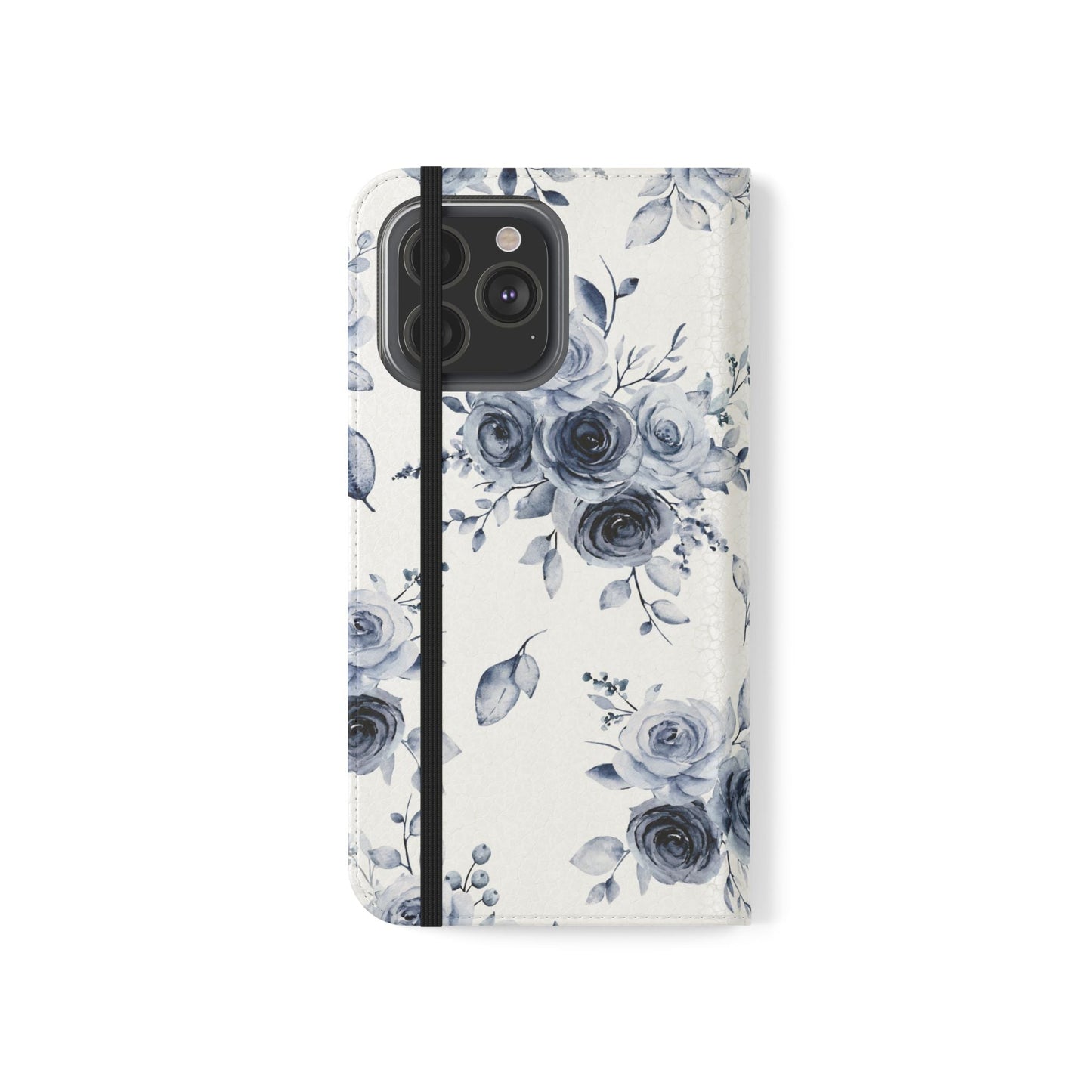 Blue Willow Rose iPhone Flip Case — Blue Willow Rose Collection | Southern Belle & Sea™ - Southern Belle & Sea