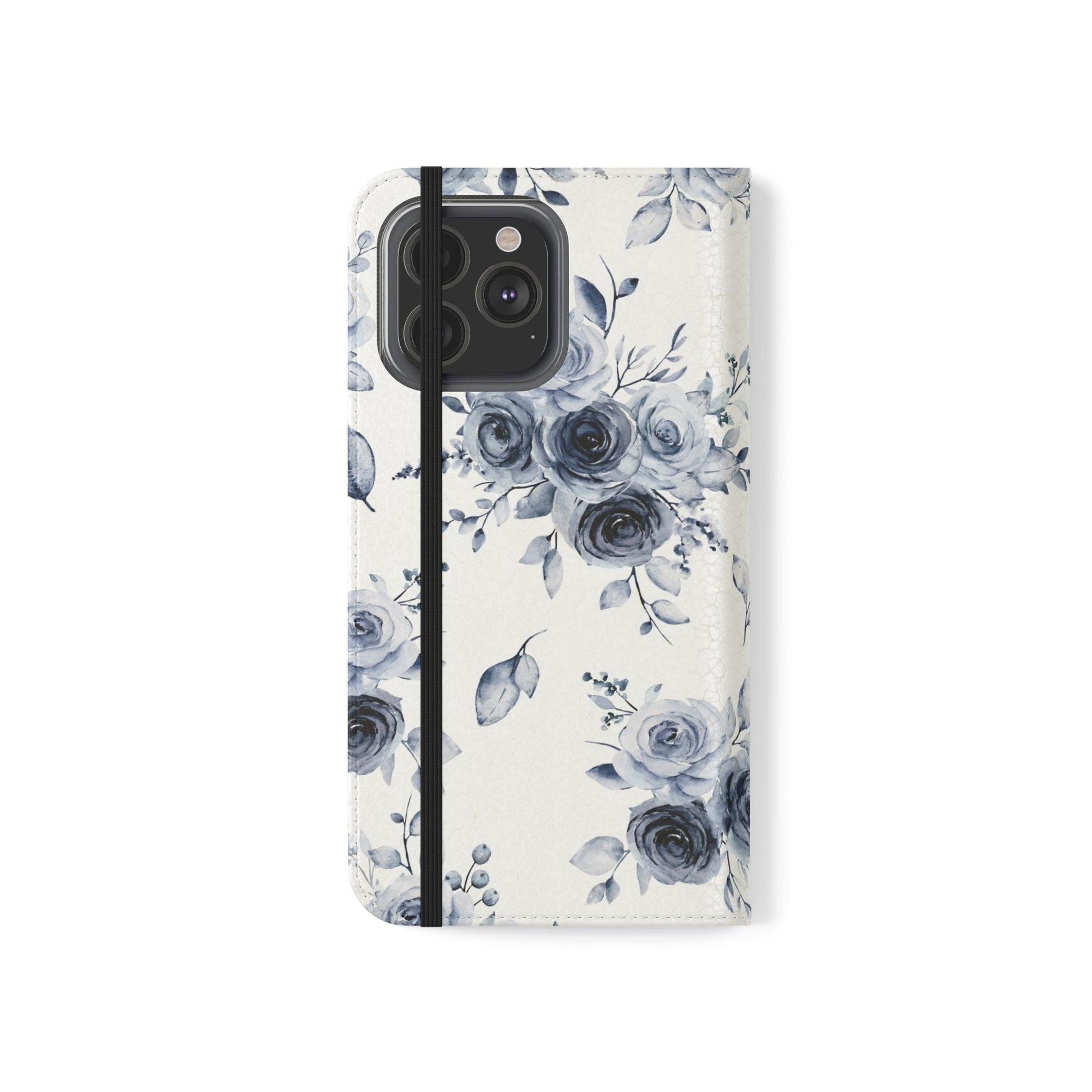 Blue Willow Rose iPhone Flip Case — Blue Willow Rose Collection | Southern Belle & Sea™ - Southern Belle & Sea