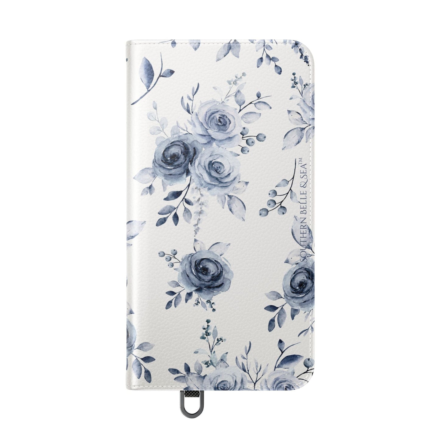 Blue Willow Rose iPhone Flip Case — Blue Willow Rose Collection | Southern Belle & Sea™ - Southern Belle & Sea