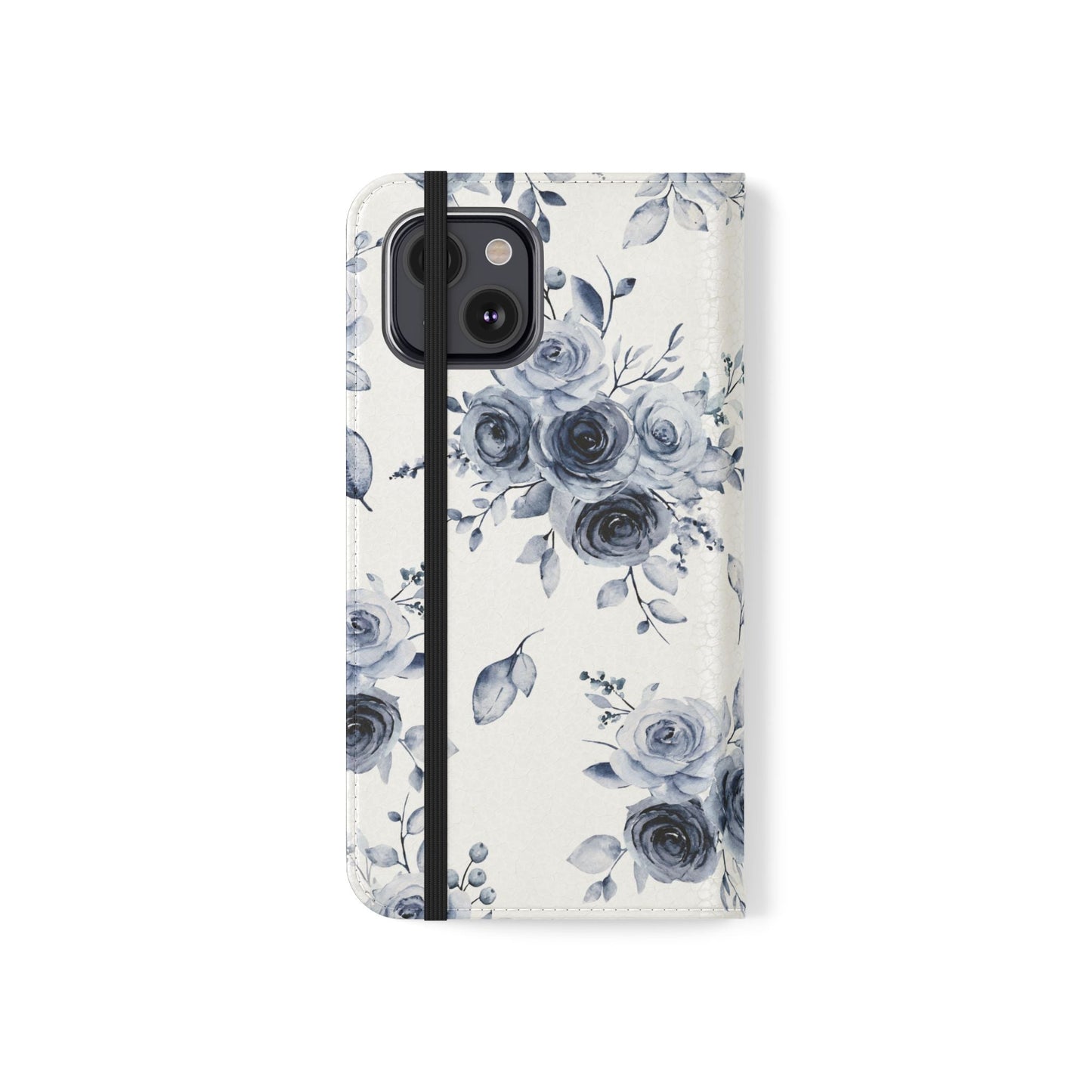 Blue Willow Rose iPhone Flip Case — Blue Willow Rose Collection | Southern Belle & Sea™ - Southern Belle & Sea