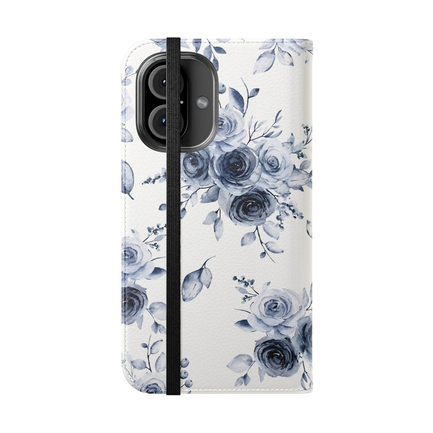 Blue Willow Rose iPhone Flip Case — Blue Willow Rose Collection | Southern Belle & Sea™ - Southern Belle & Sea