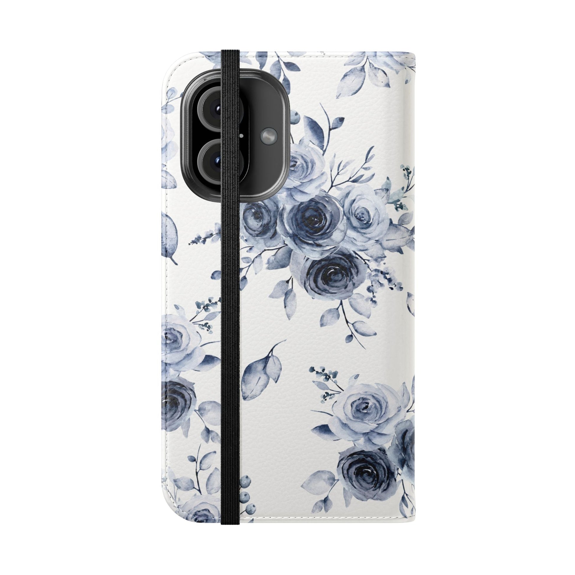 Blue Willow Rose iPhone Flip Case — Blue Willow Rose Collection | Southern Belle & Sea™ - Southern Belle & Sea