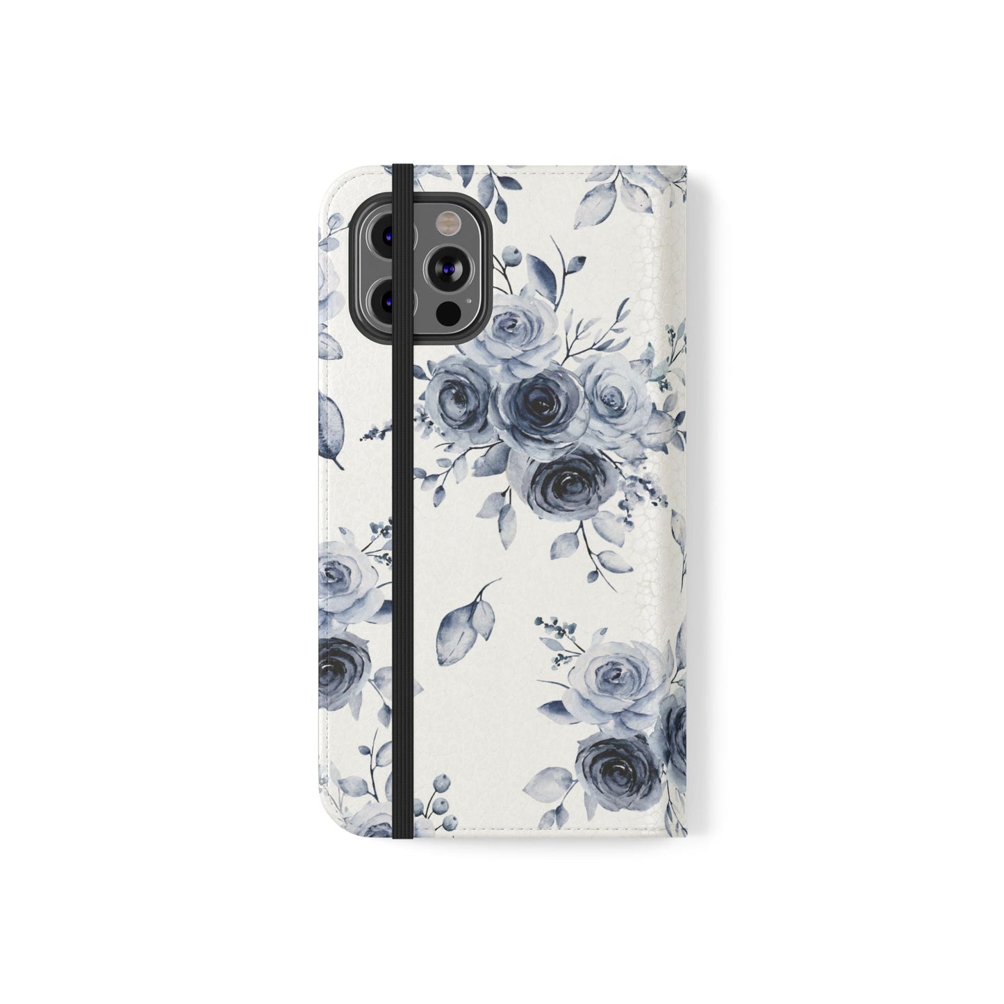Blue Willow Rose iPhone Flip Case — Blue Willow Rose Collection | Southern Belle & Sea™ - Southern Belle & Sea