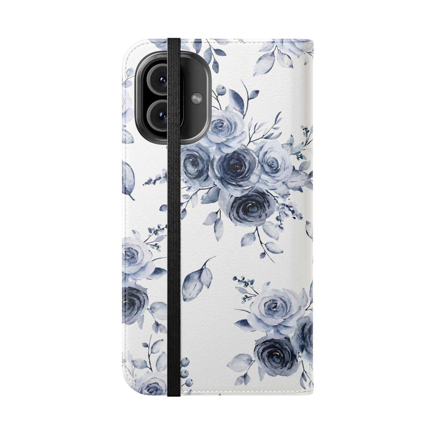 Blue Willow Rose iPhone Flip Case — Blue Willow Rose Collection | Southern Belle & Sea™ - Southern Belle & Sea