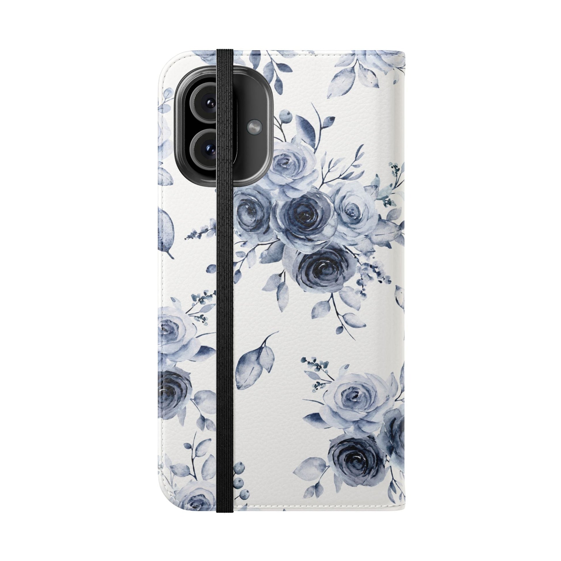 Blue Willow Rose iPhone Flip Case — Blue Willow Rose Collection | Southern Belle & Sea™ - Southern Belle & Sea