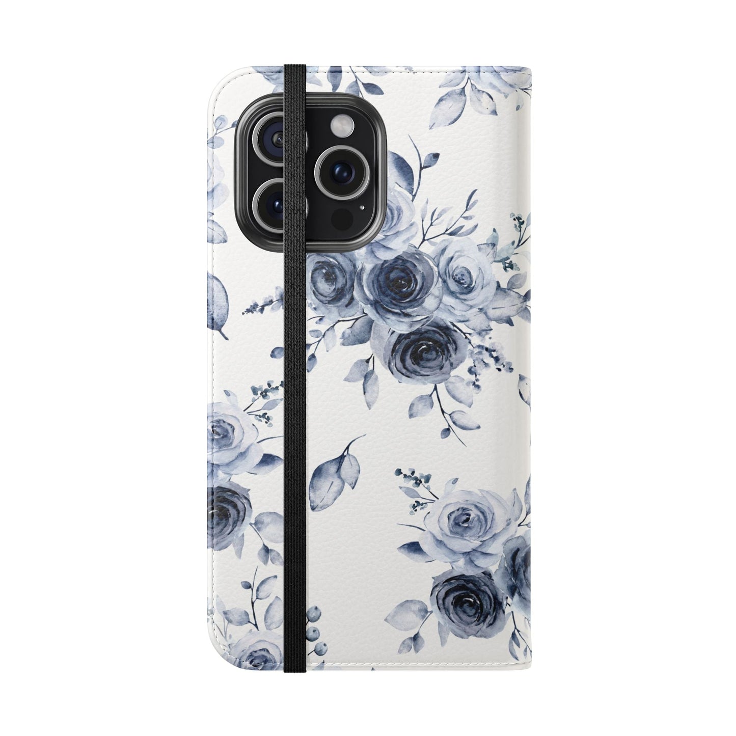 Blue Willow Rose iPhone Flip Case — Blue Willow Rose Collection | Southern Belle & Sea™ - Southern Belle & Sea