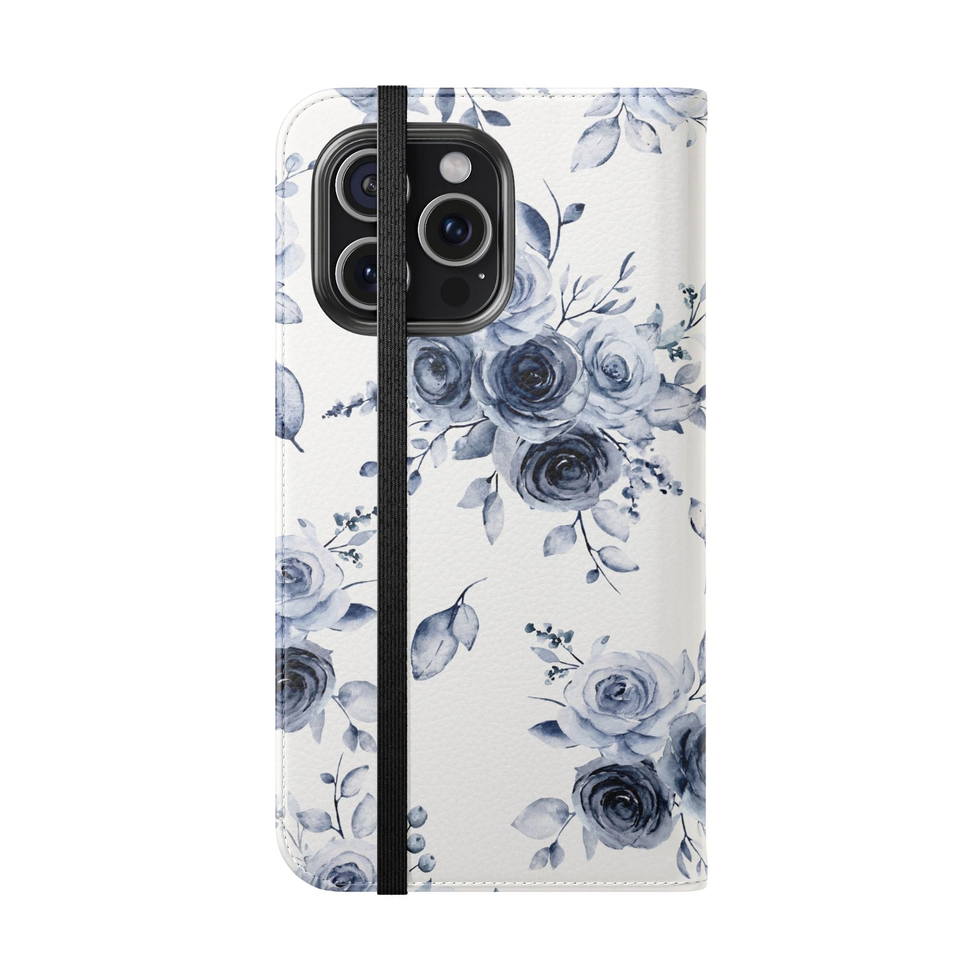 Blue Willow Rose iPhone Flip Case — Blue Willow Rose Collection | Southern Belle & Sea™ - Southern Belle & Sea