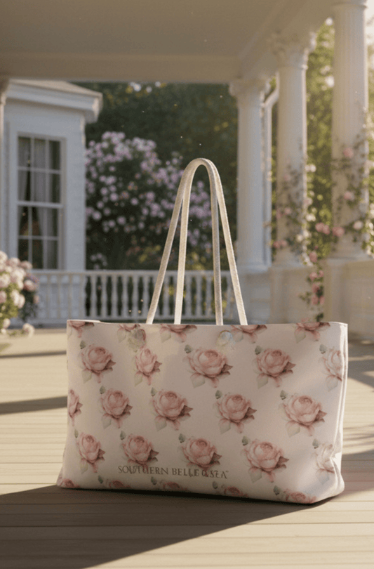 Blush Rose Garden Weekender Bag | Southern Belle & Sea™ - Southern Belle & Sea