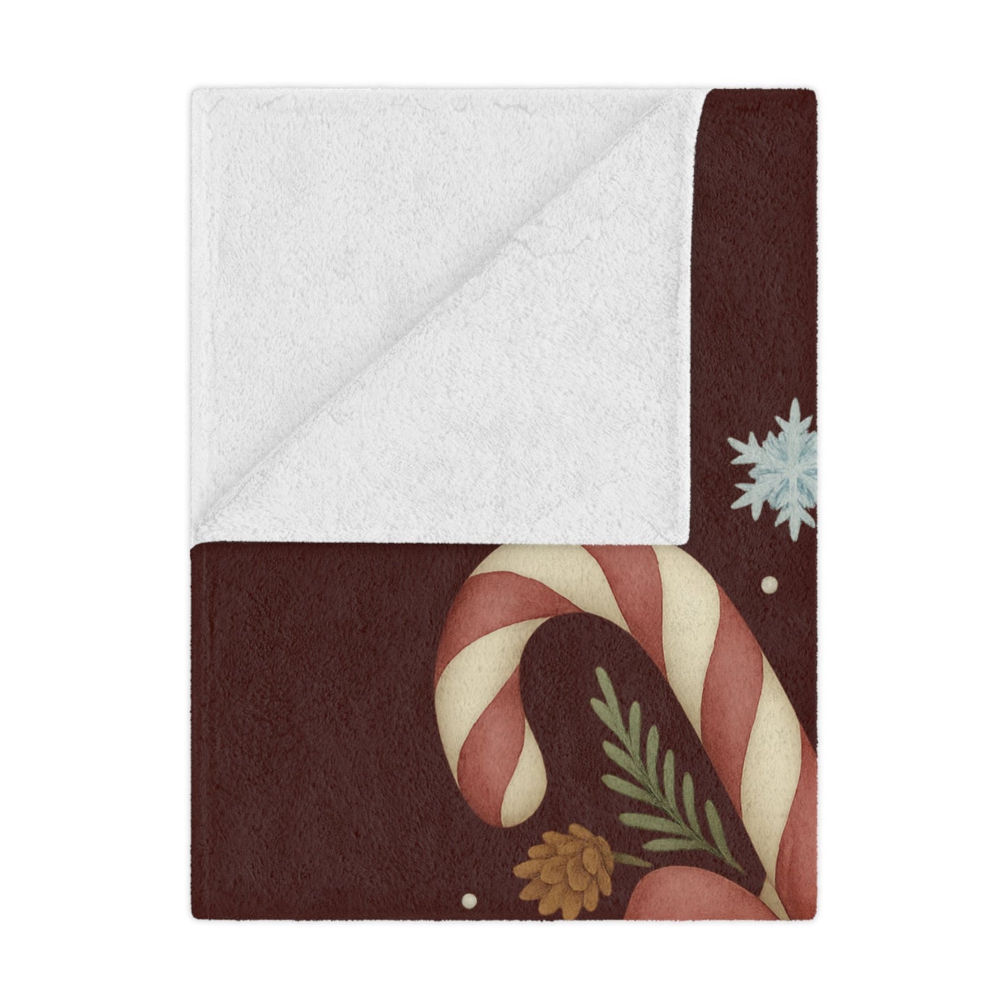 Candy Cane Burgundy Blanket — Classic Noel Edition | Southern Belle & Sea™ - Southern Belle & Sea