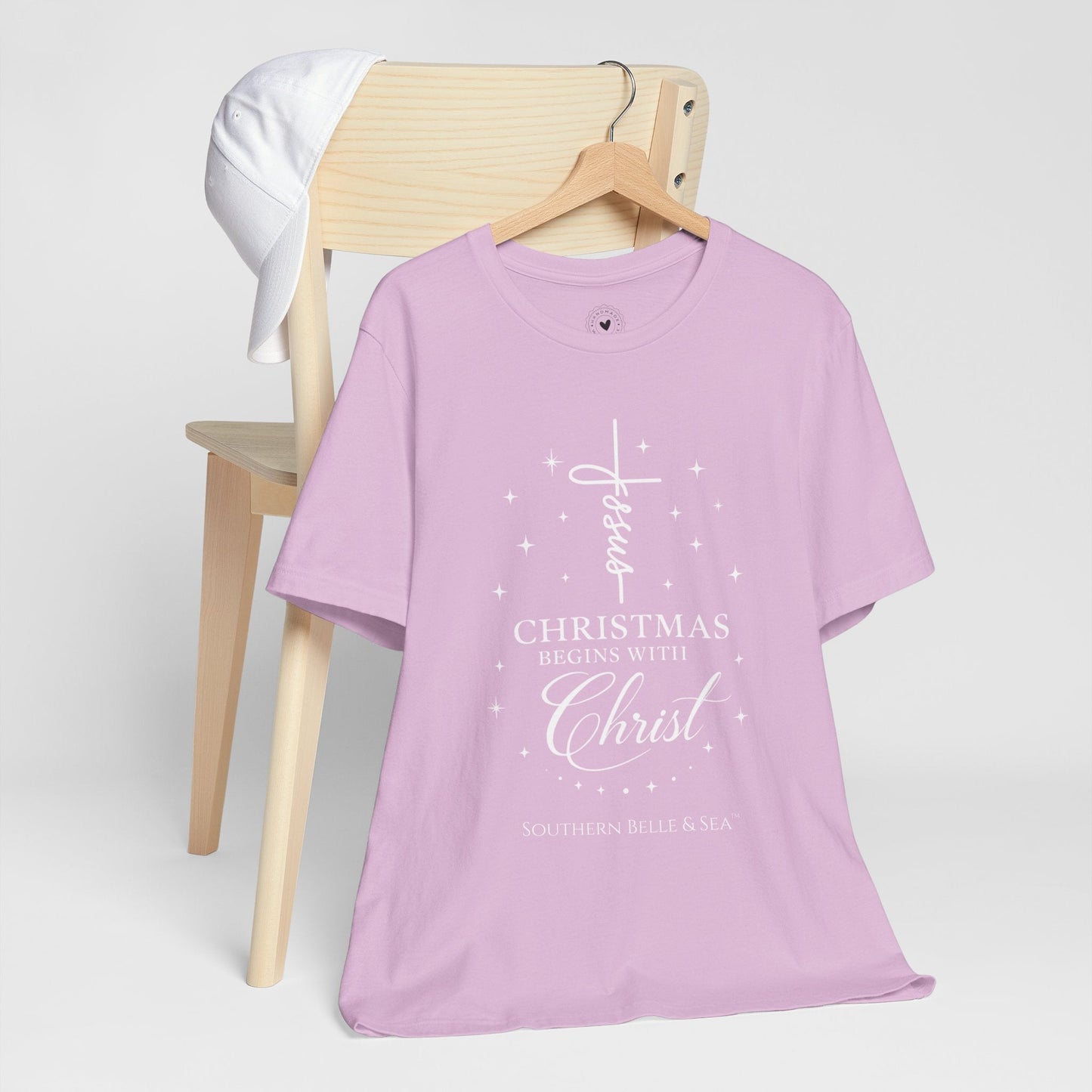 Christmas Begins With Christ T-Shirt (13 Colors) | Southern Belle & Sea™ - Southern Belle & Sea