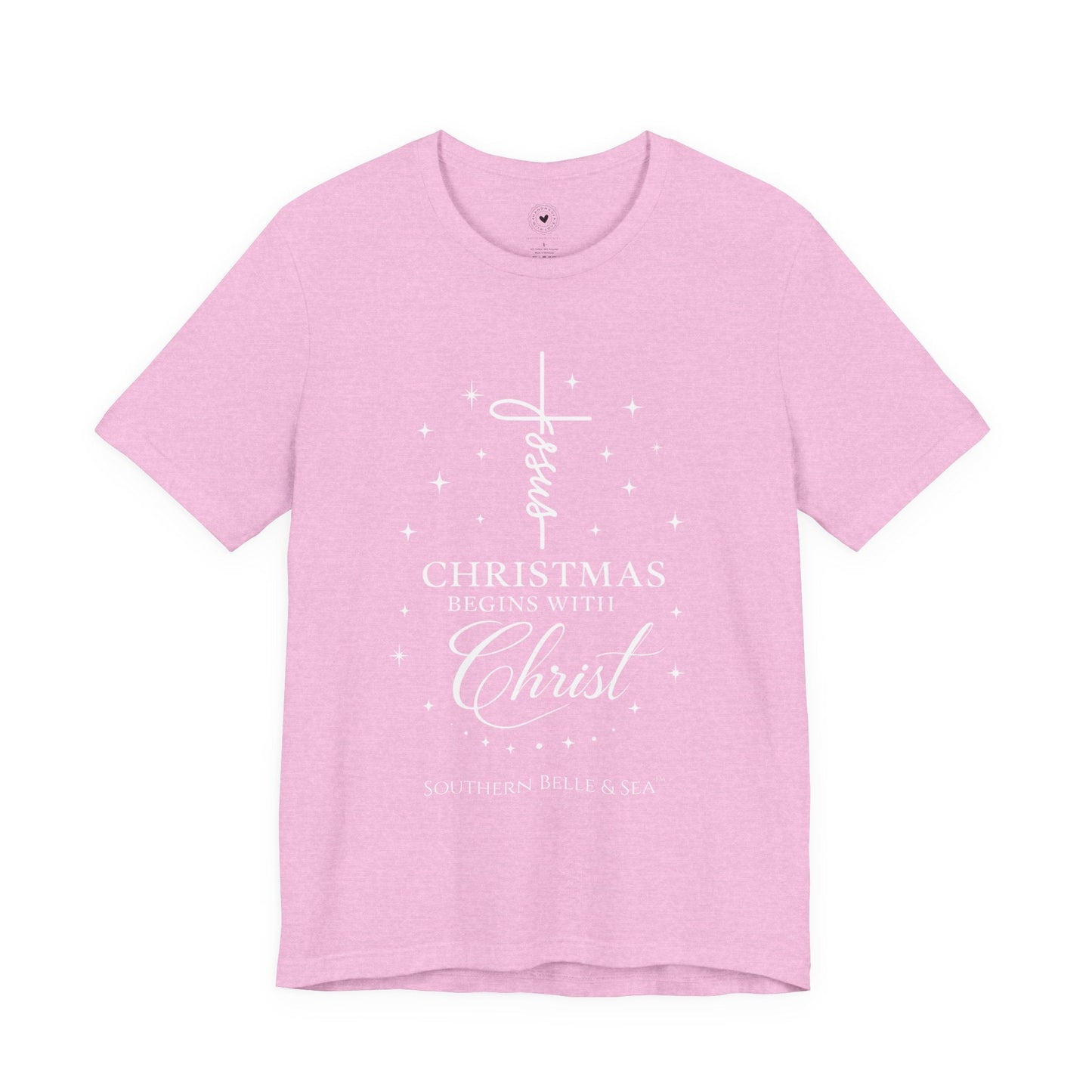 Christmas Begins With Christ T-Shirt (13 Colors) | Southern Belle & Sea™ - Southern Belle & Sea