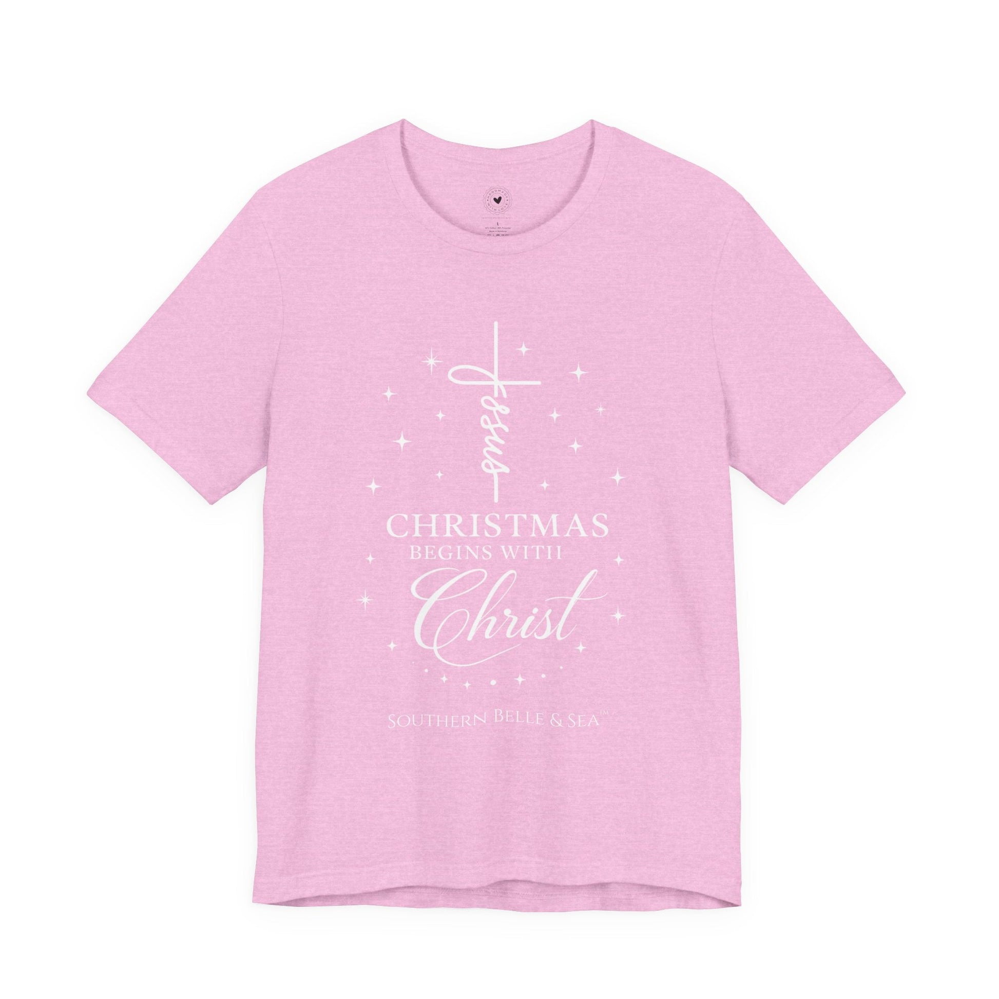 Christmas Begins With Christ T-Shirt (13 Colors) | Southern Belle & Sea™ - Southern Belle & Sea