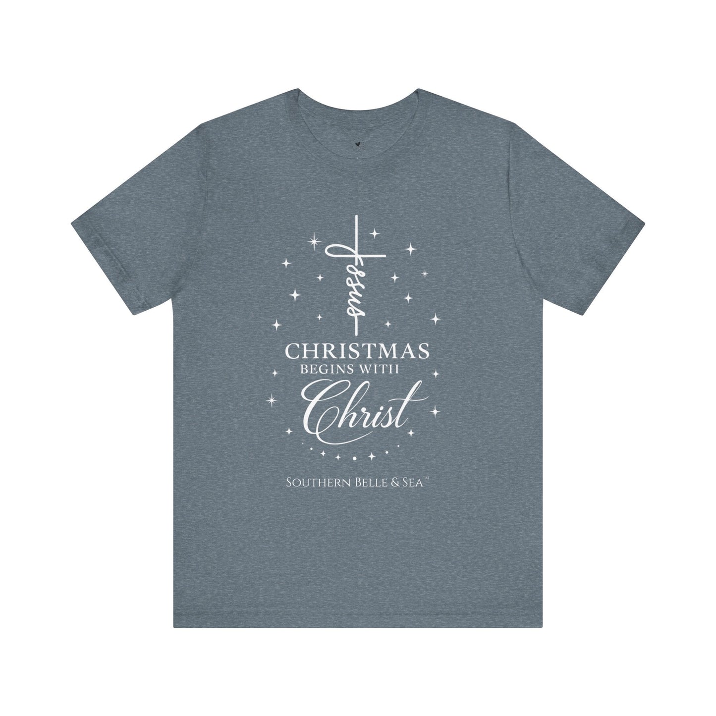 Christmas Begins With Christ T-Shirt (13 Colors) | Southern Belle & Sea™ - Southern Belle & Sea