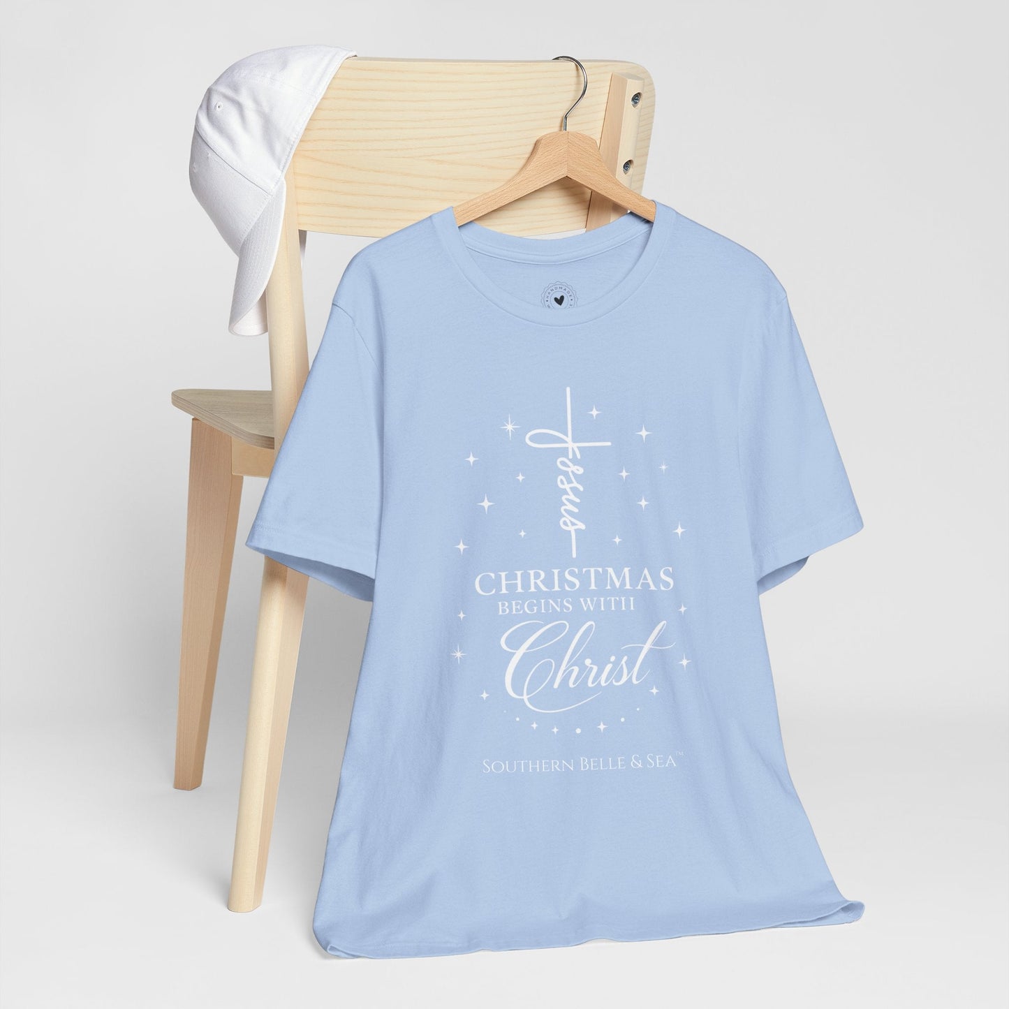 Christmas Begins With Christ T-Shirt (13 Colors) | Southern Belle & Sea™ - Southern Belle & Sea