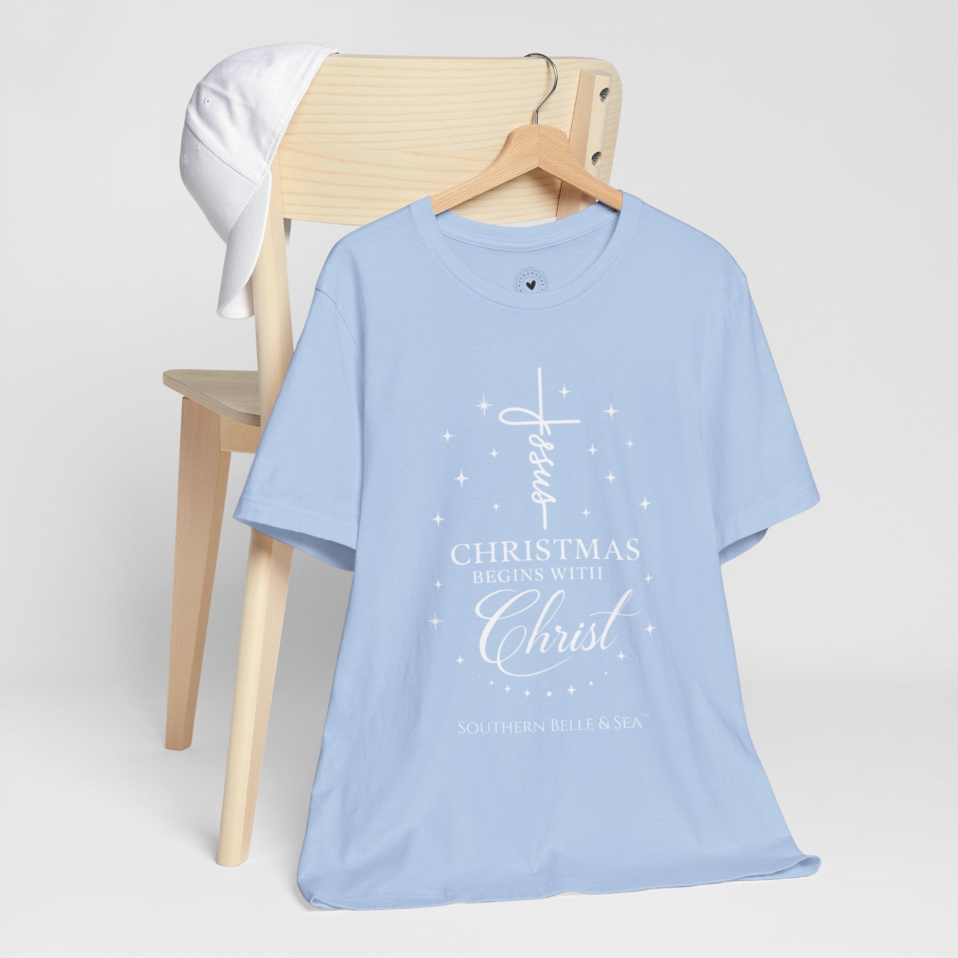 Christmas Begins With Christ T-Shirt (13 Colors) | Southern Belle & Sea™ - Southern Belle & Sea