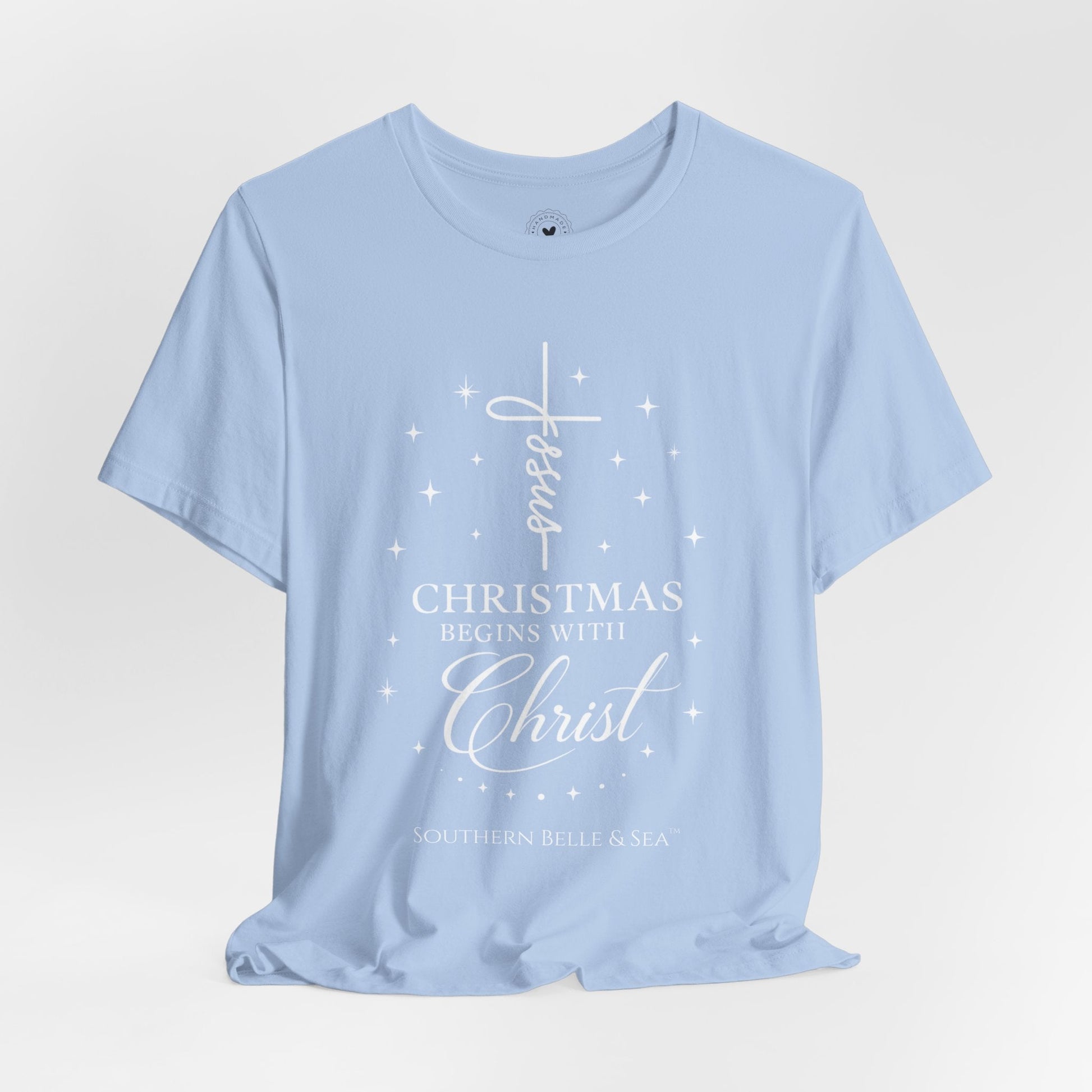Christmas Begins With Christ T-Shirt (13 Colors) | Southern Belle & Sea™ - Southern Belle & Sea