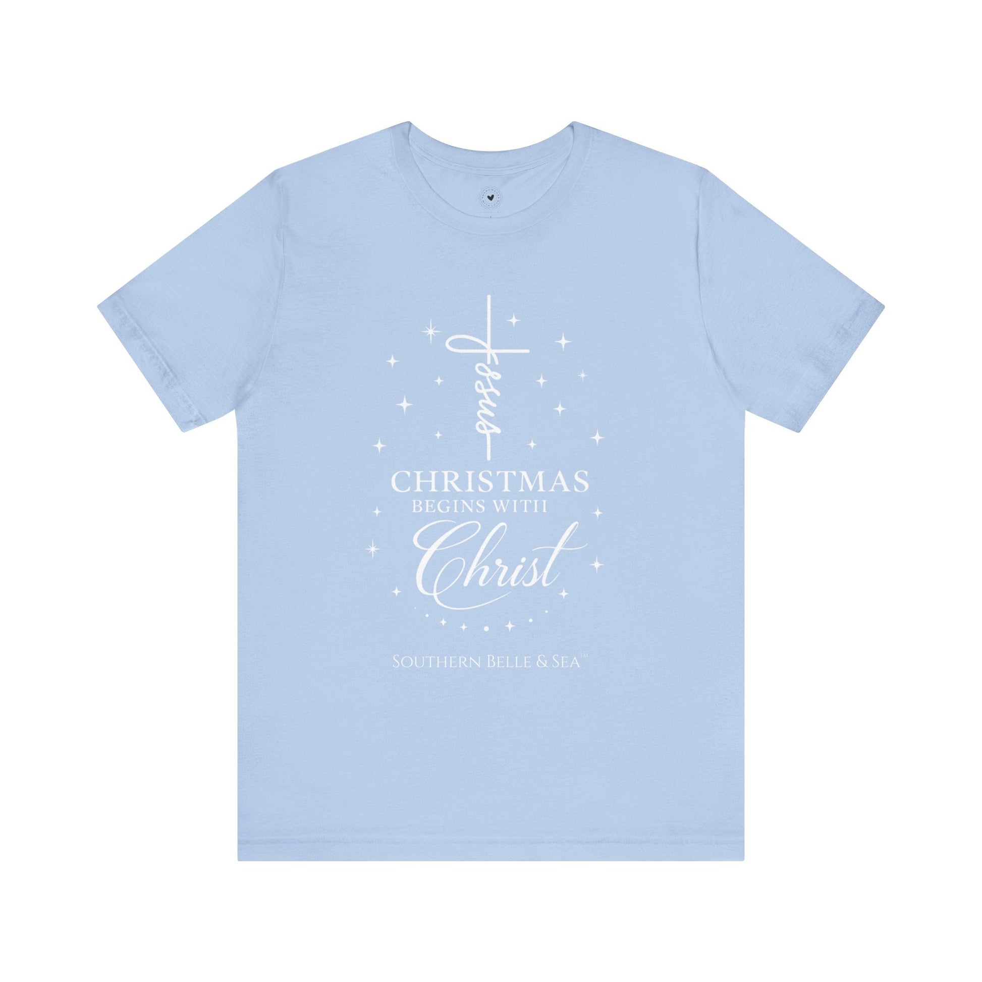 Christmas Begins With Christ T-Shirt (13 Colors) | Southern Belle & Sea™ - Southern Belle & Sea