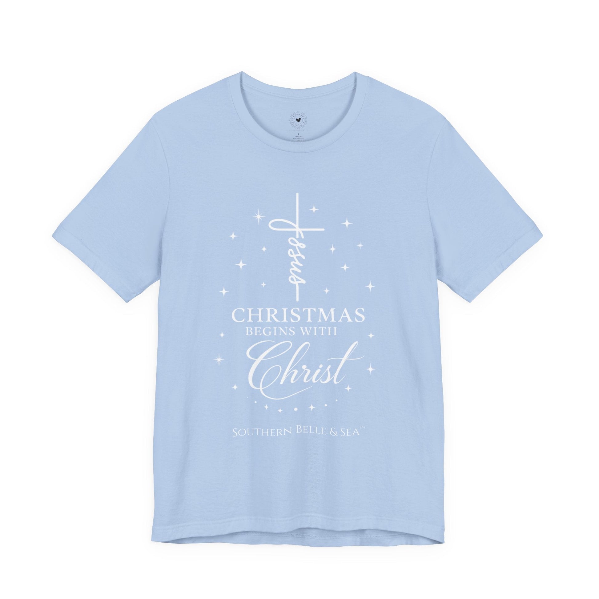Christmas Begins With Christ T-Shirt (13 Colors) | Southern Belle & Sea™ - Southern Belle & Sea