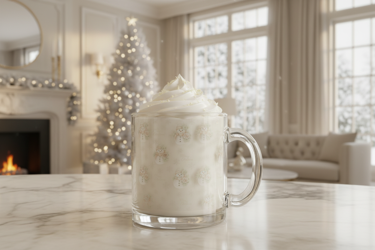 Clear Glass Snowman Mug — Snowman & Winter Grace™ | Southern Belle & Sea™ - Southern Belle & Sea
