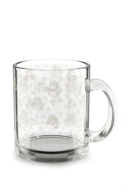 Clear Glass Snowman Mug — Snowman & Winter Grace™ | Southern Belle & Sea™ - Southern Belle & Sea