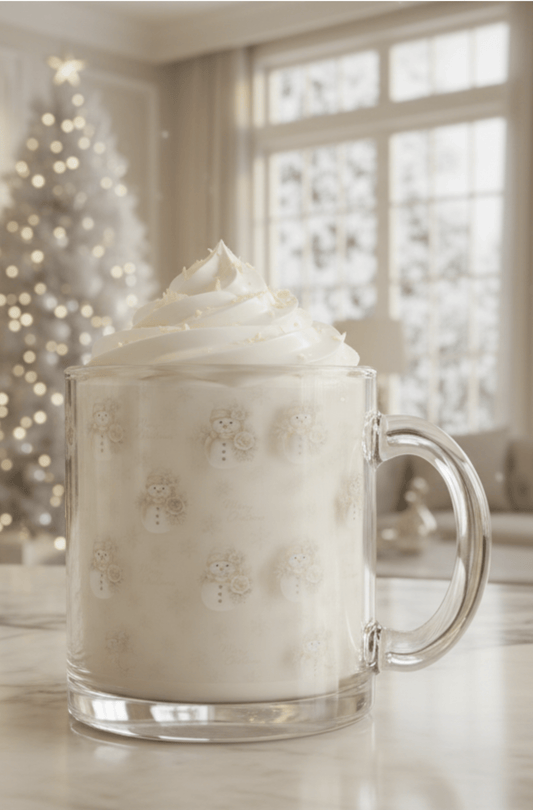 Clear Glass Snowman Mug — Snowman & Winter Grace™ | Southern Belle & Sea™ - Southern Belle & Sea