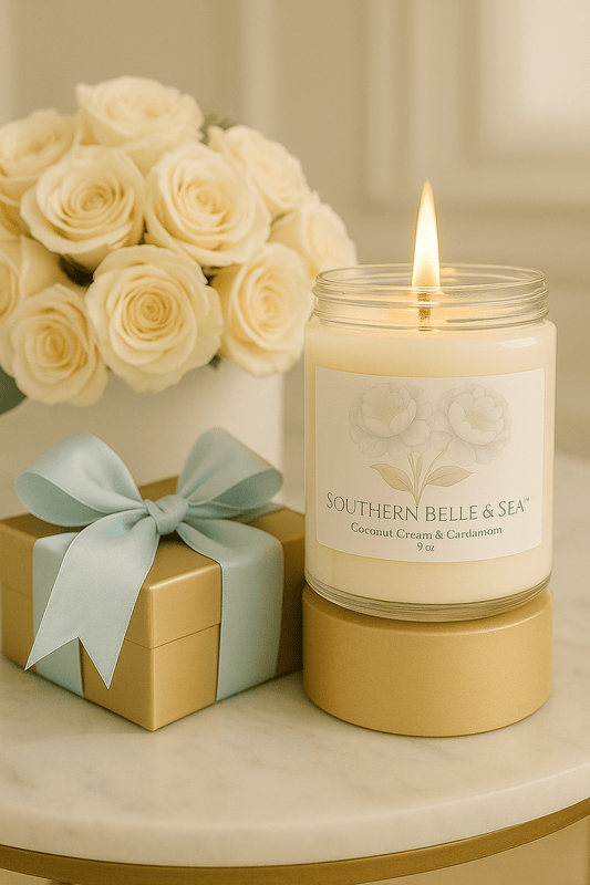 Coconut Cream & Cardamom Candle | Southern Belle & Sea™ - Southern Belle & Sea
