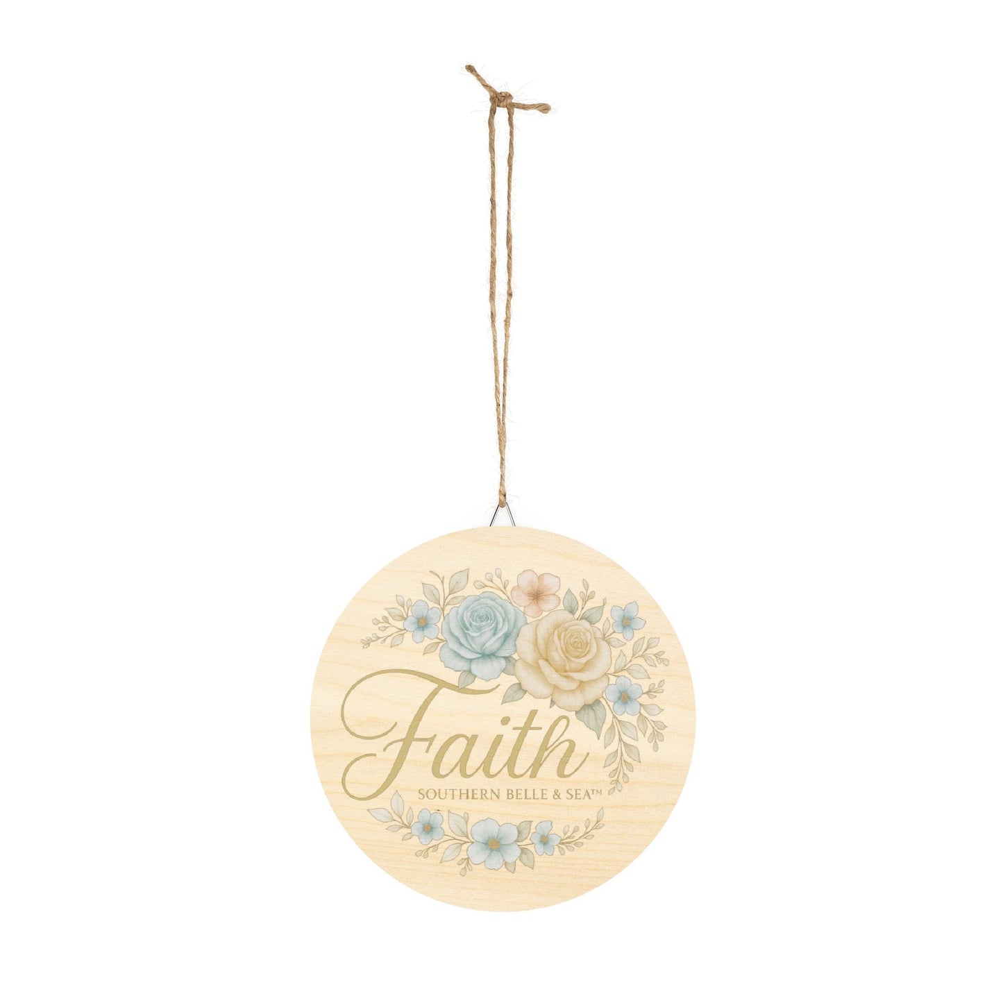Faith Floral Wooden Wall Sign | Southern Belle & Sea™ - Southern Belle & Sea
