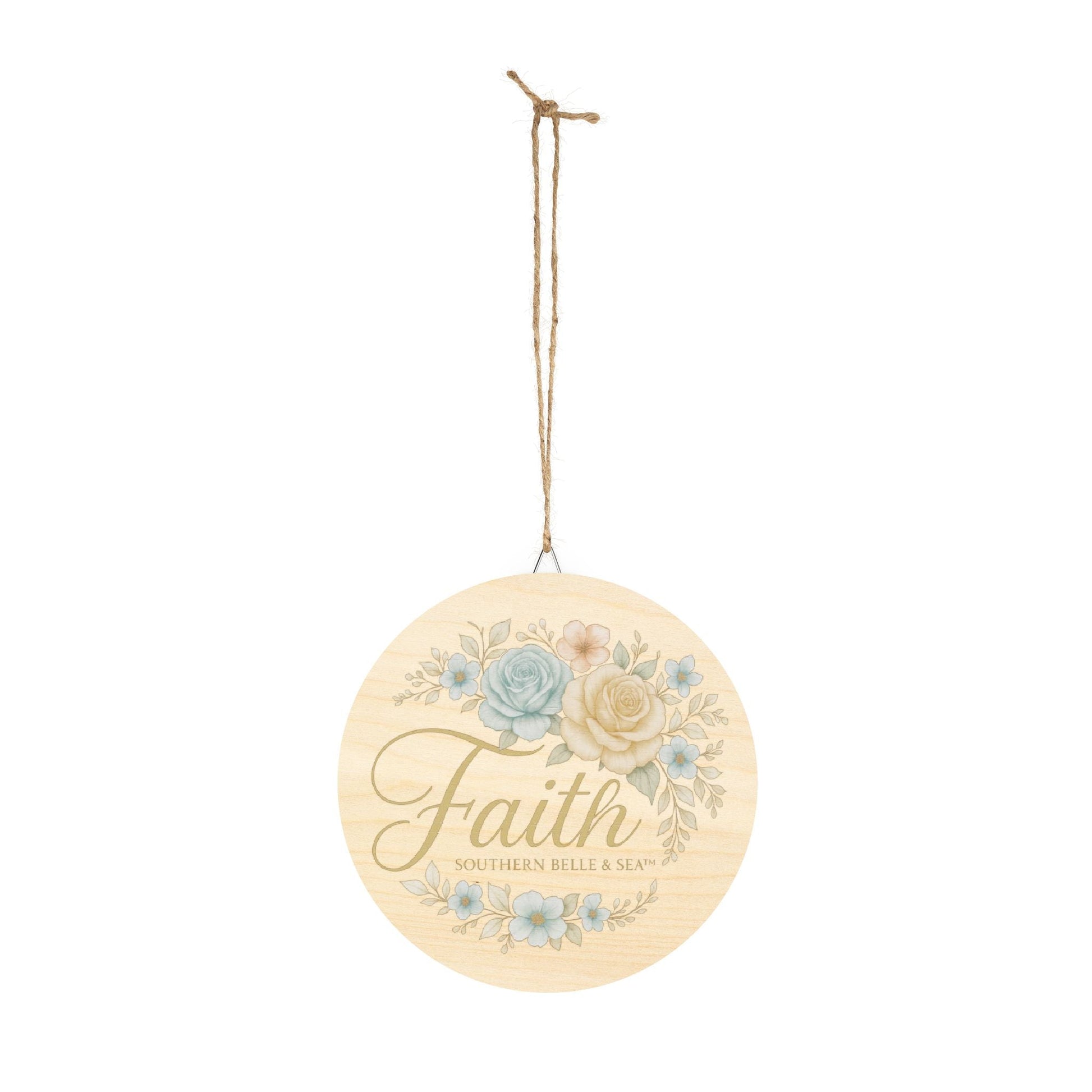 Faith Floral Wooden Wall Sign | Southern Belle & Sea™ - Southern Belle & Sea