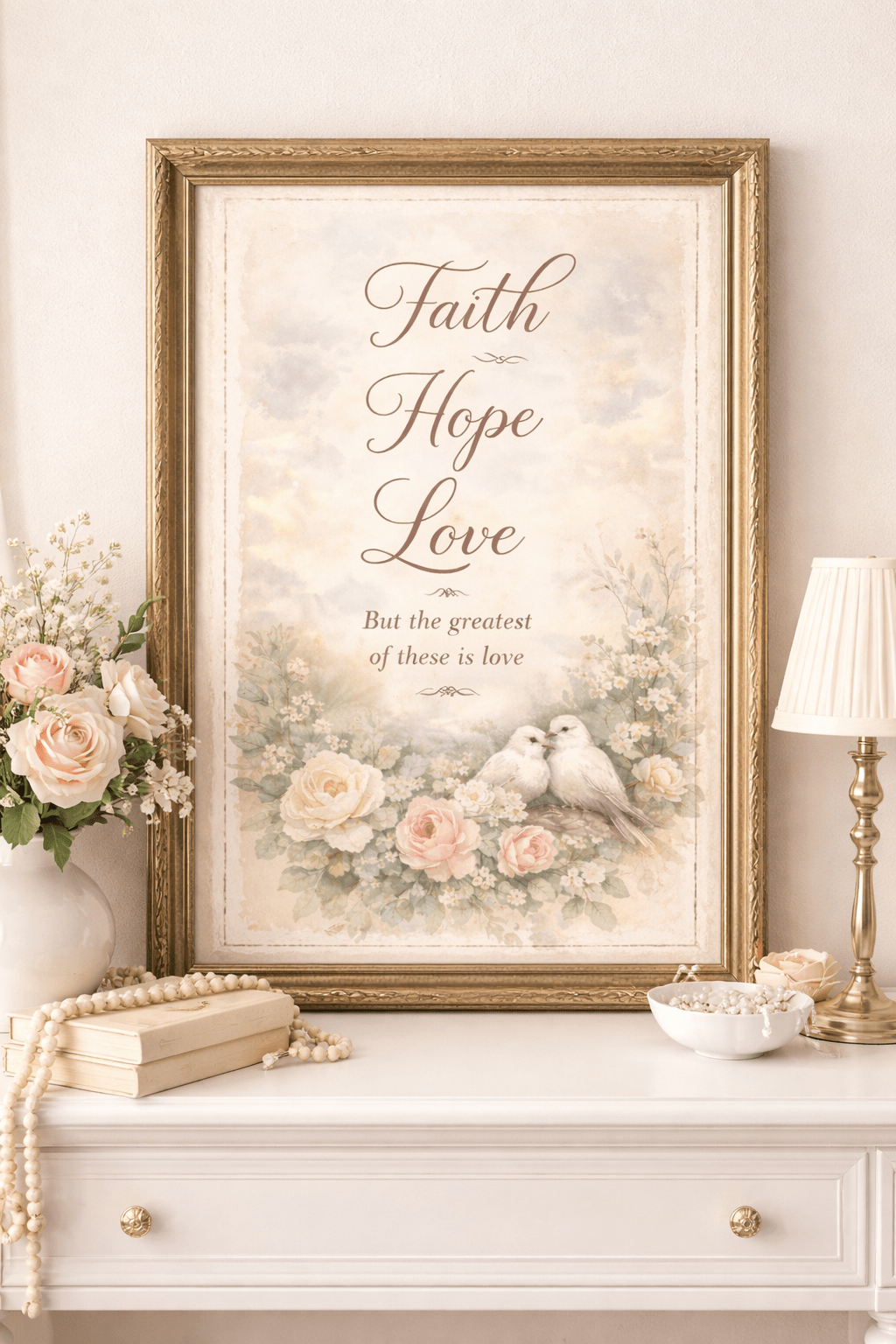 Faith Hope Love — 1 Corinthians 13 | Christian Printable Wall Art (Instant Download) - Southern Belle & Sea