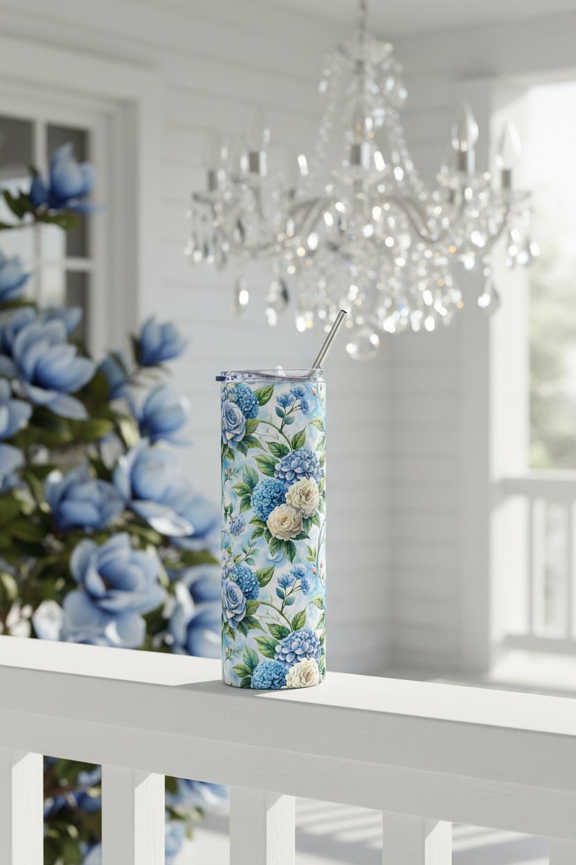 Faith in Bloom Stainless Steel Tumbler (20 oz) — Faith & Reflection Series | Southern Belle & Sea™ - Southern Belle & Sea