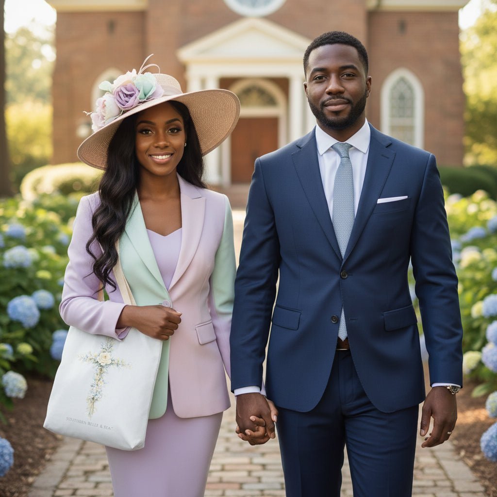 Floral Cross Canvas Tote — Faith & Grace Collection | Southern Belle & Sea™ - Southern Belle & Sea