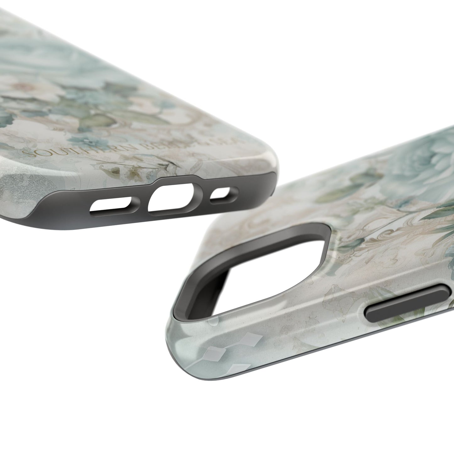 Floral Elegance iPhone Case — MagSafe Compatible Protective Phone Cover | Southern Belle & Sea™ - Southern Belle & Sea