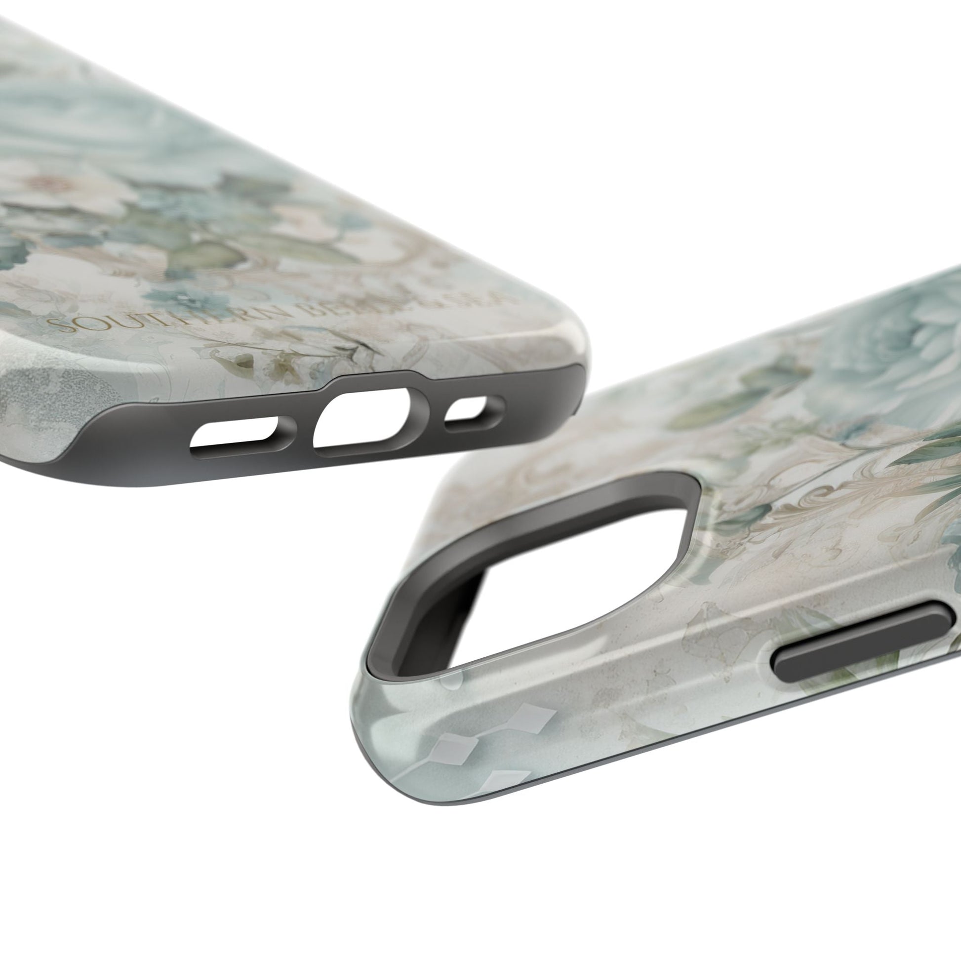 Floral Elegance iPhone Case — MagSafe Compatible Protective Phone Cover | Southern Belle & Sea™ - Southern Belle & Sea