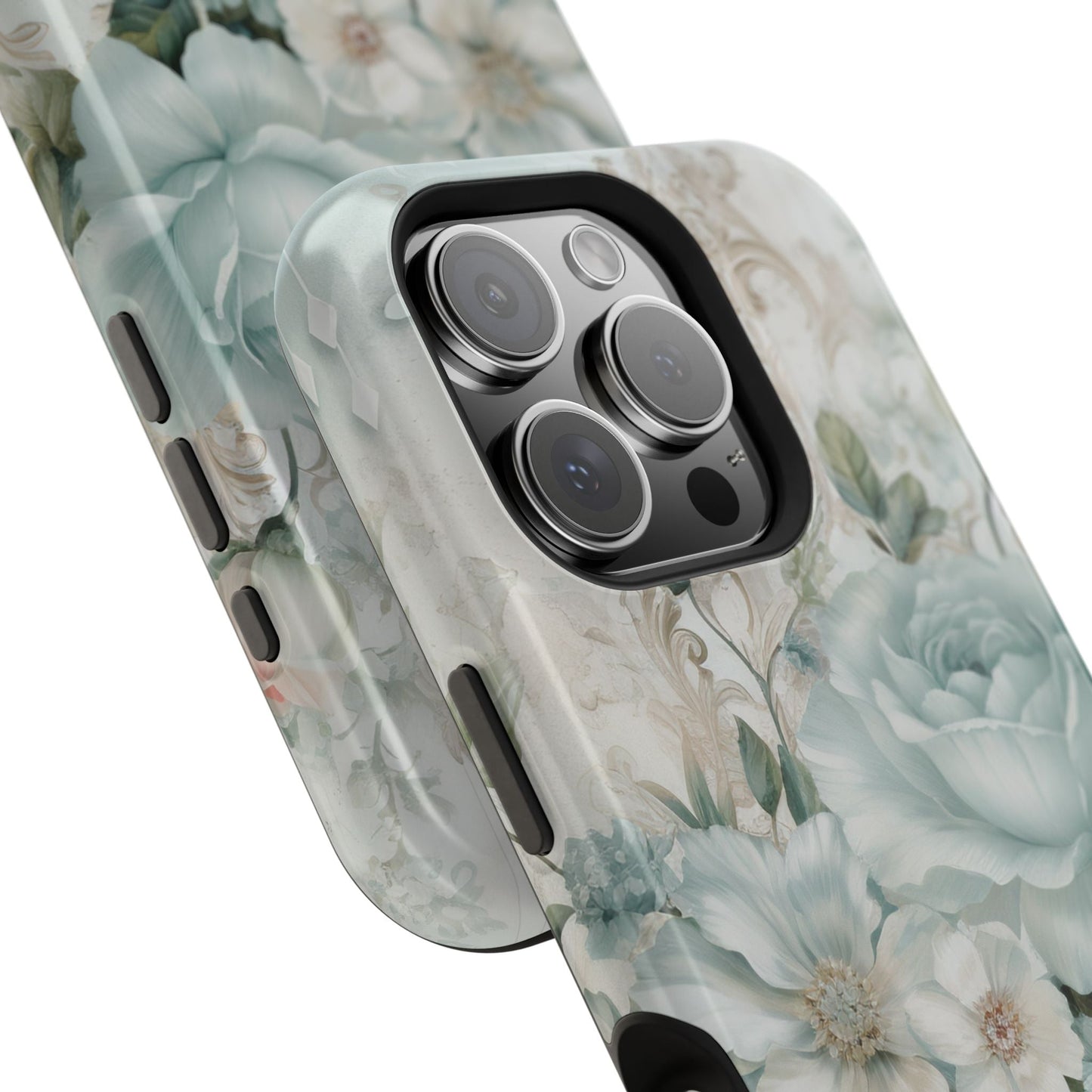 Floral Elegance iPhone Case — MagSafe Compatible Protective Phone Cover | Southern Belle & Sea™ - Southern Belle & Sea