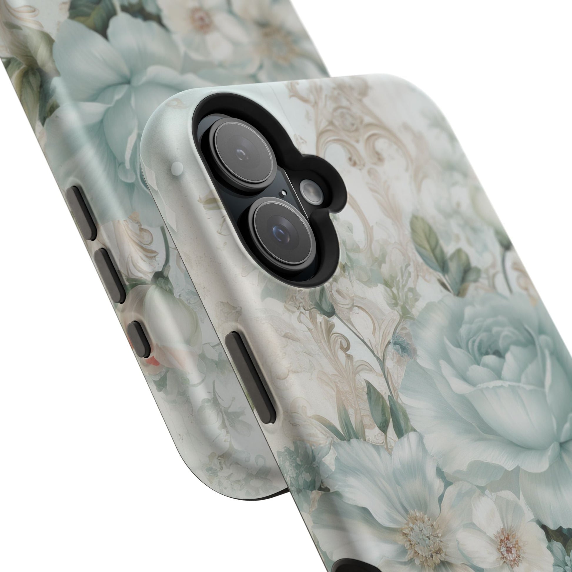 Floral Elegance iPhone Case — MagSafe Compatible Protective Phone Cover | Southern Belle & Sea™ - Southern Belle & Sea