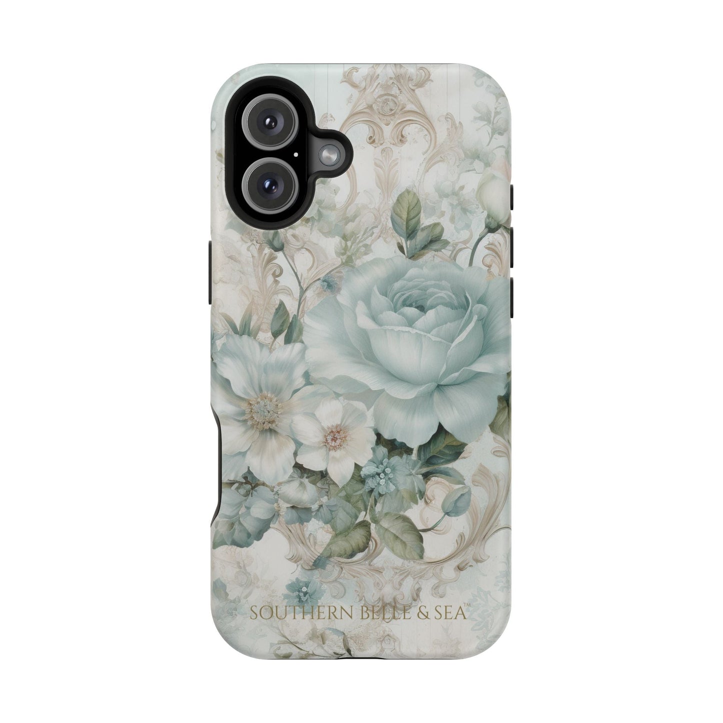 Floral Elegance iPhone Case — MagSafe Compatible Protective Phone Cover | Southern Belle & Sea™ - Southern Belle & Sea