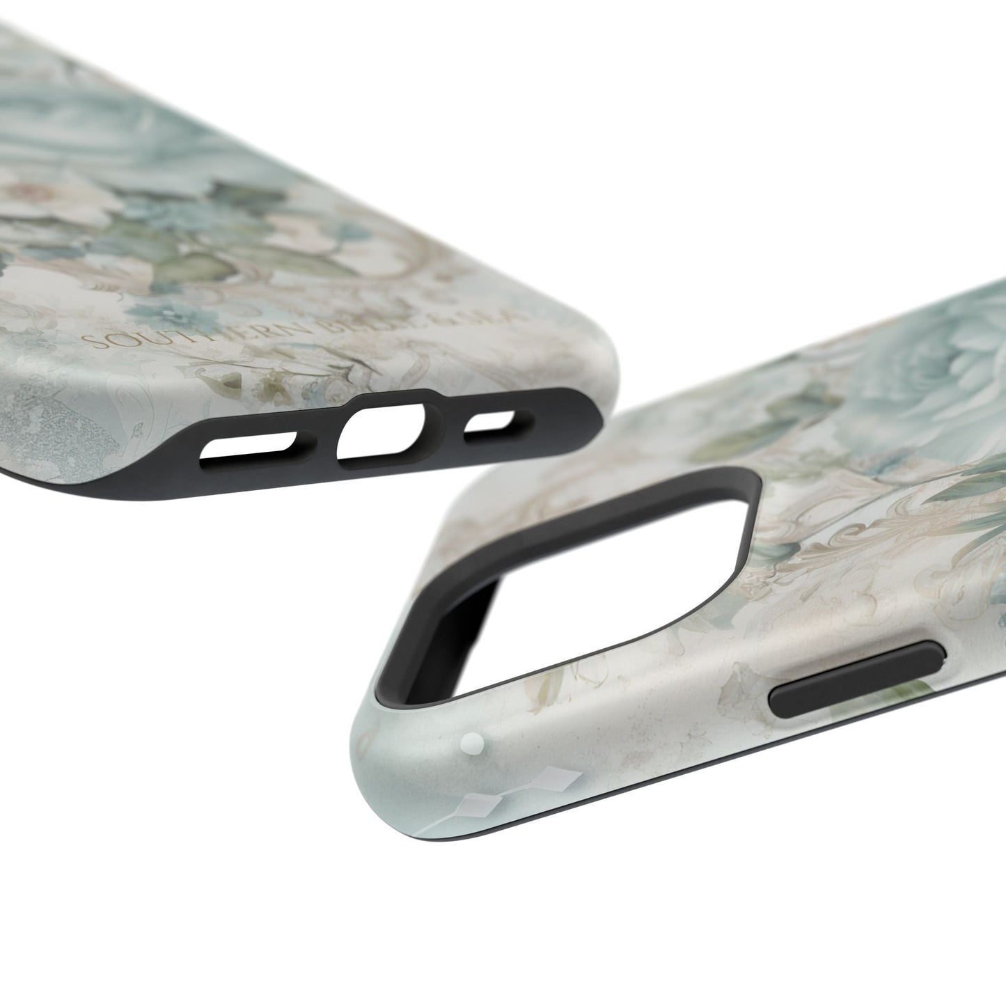 Floral Elegance iPhone Case — MagSafe Compatible Protective Phone Cover | Southern Belle & Sea™ - Southern Belle & Sea