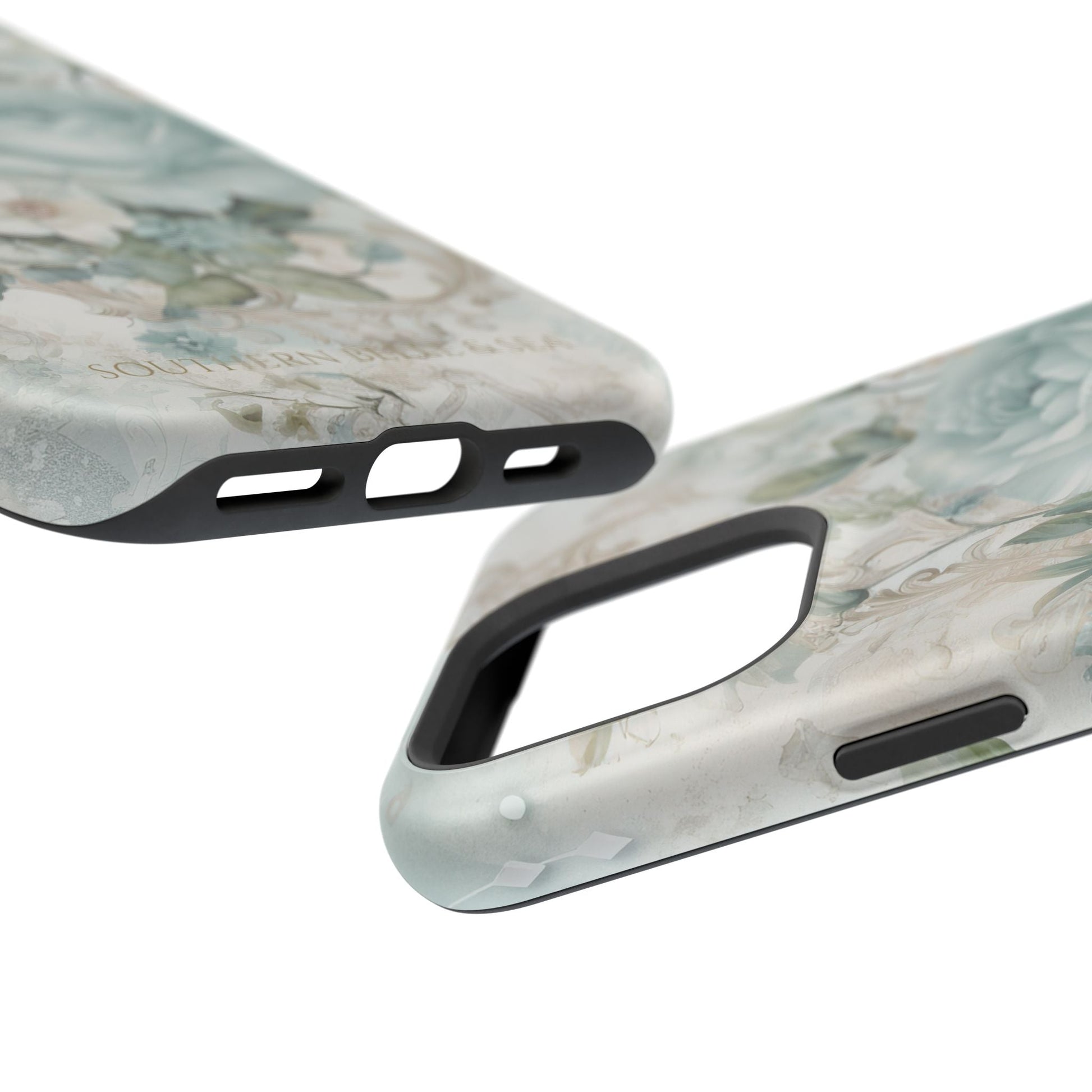 Floral Elegance iPhone Case — MagSafe Compatible Protective Phone Cover | Southern Belle & Sea™ - Southern Belle & Sea