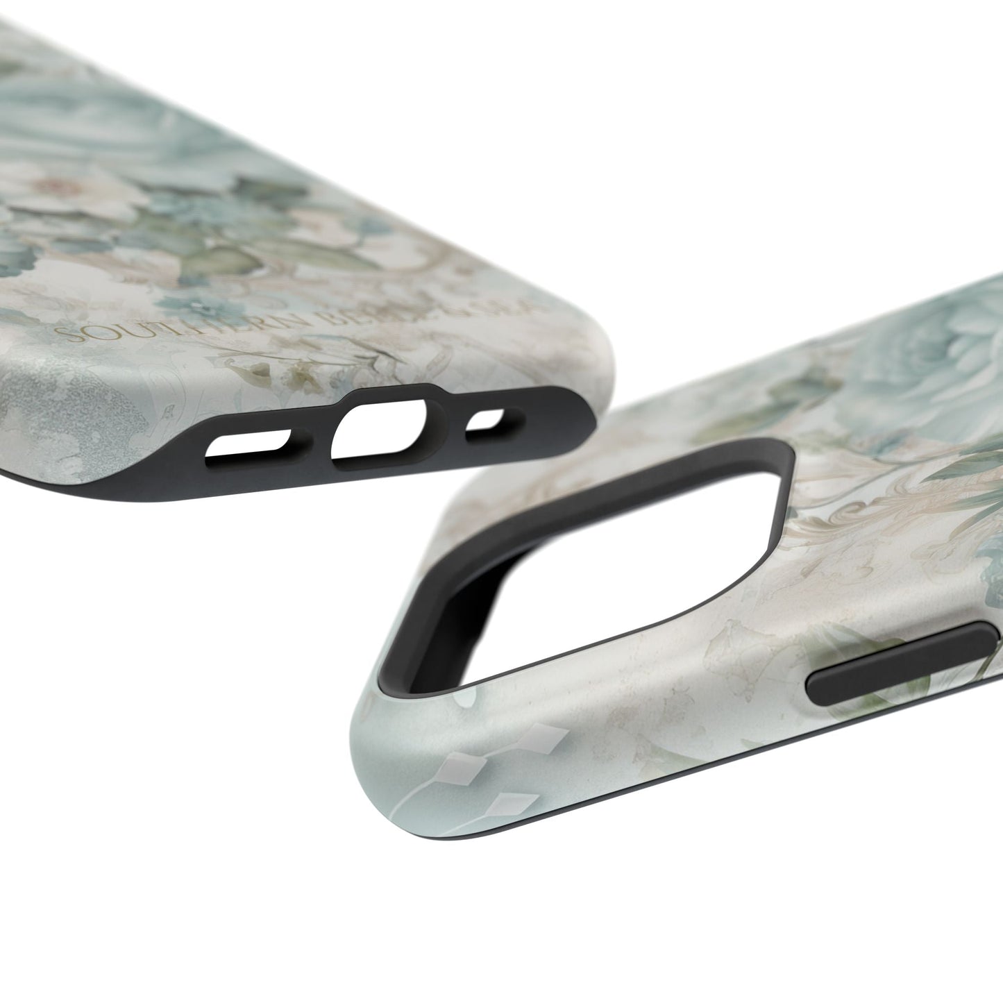 Floral Elegance iPhone Case — MagSafe Compatible Protective Phone Cover | Southern Belle & Sea™ - Southern Belle & Sea