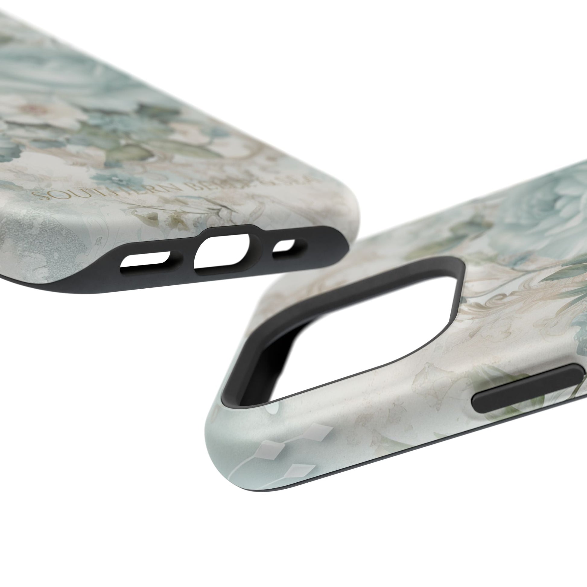 Floral Elegance iPhone Case — MagSafe Compatible Protective Phone Cover | Southern Belle & Sea™ - Southern Belle & Sea