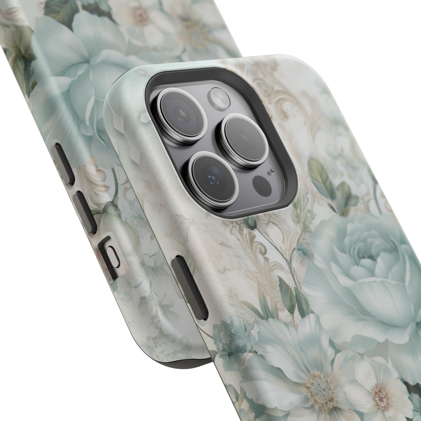 Floral Elegance iPhone Case — MagSafe Compatible Protective Phone Cover | Southern Belle & Sea™ - Southern Belle & Sea