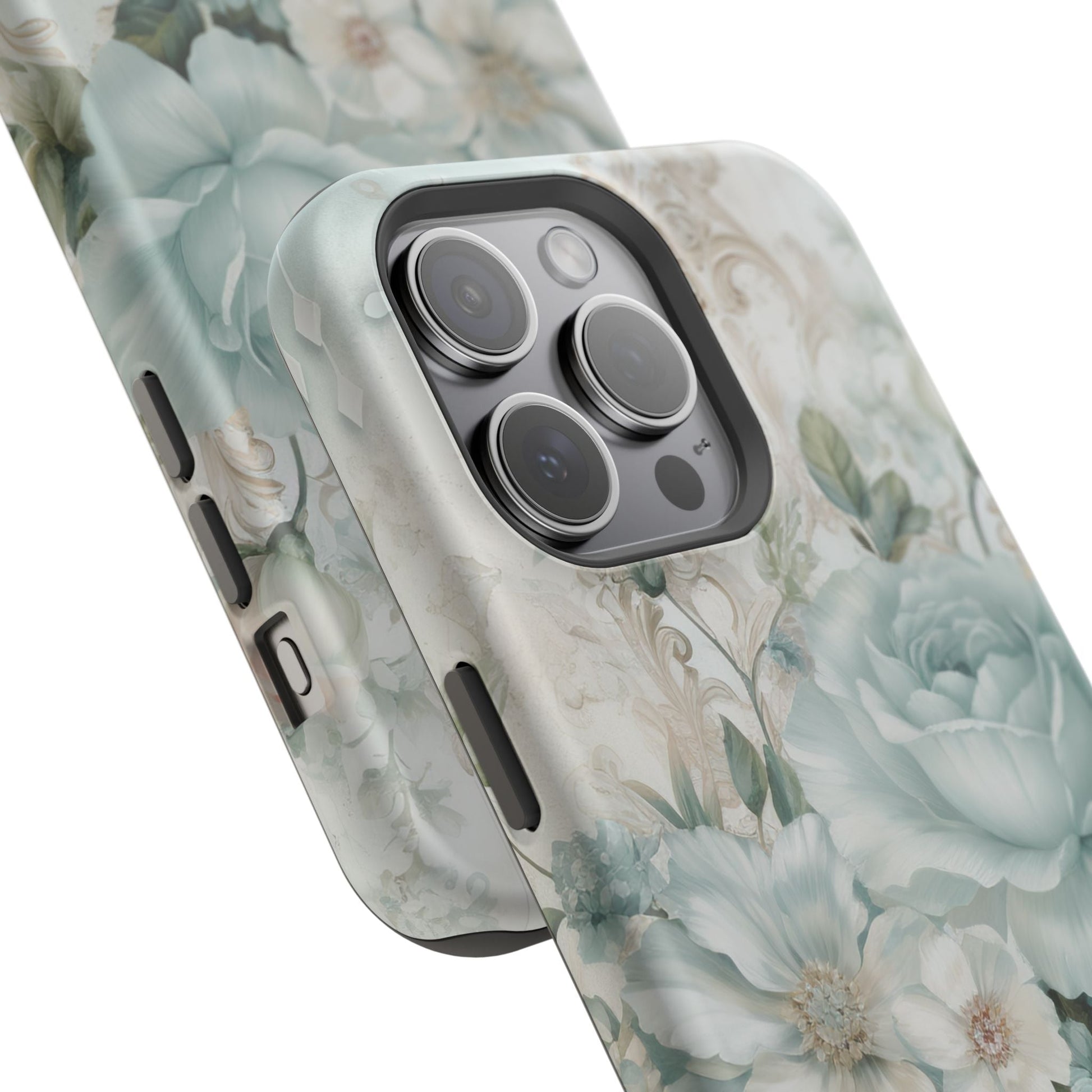 Floral Elegance iPhone Case — MagSafe Compatible Protective Phone Cover | Southern Belle & Sea™ - Southern Belle & Sea